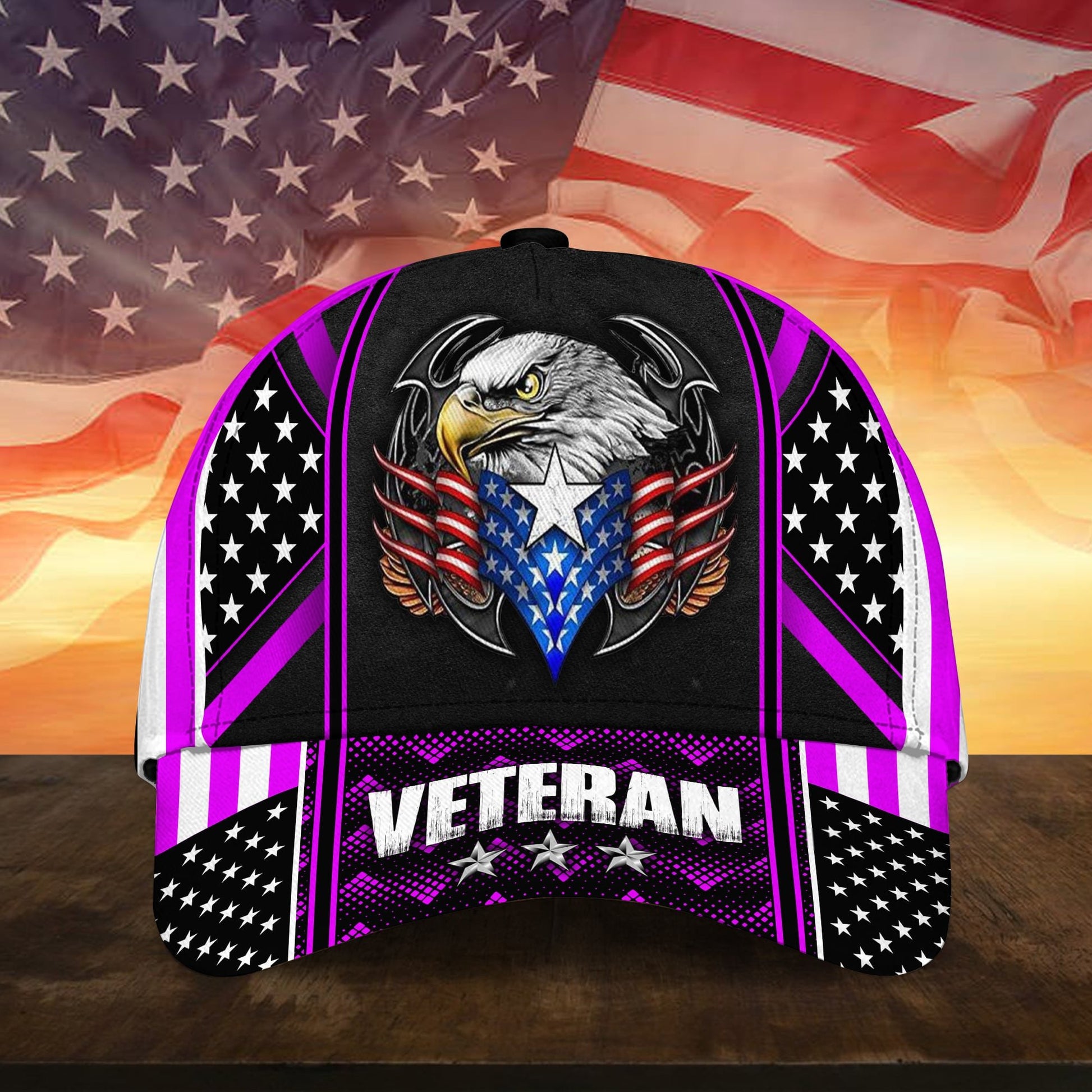 Premium Multiple Color Veteran 3D Cap PVC100201