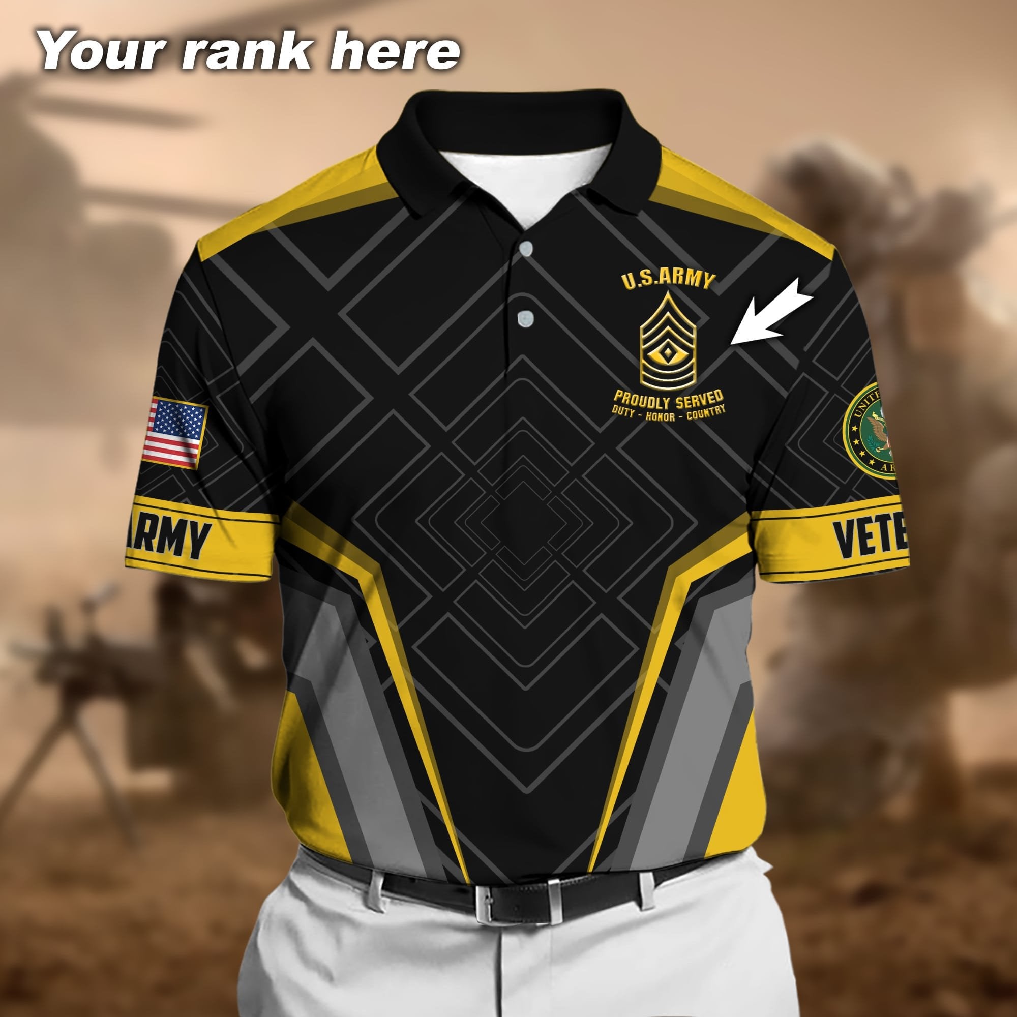 Premium Personalised Multiple US Military Services Veteran 3D Cap PVC120202