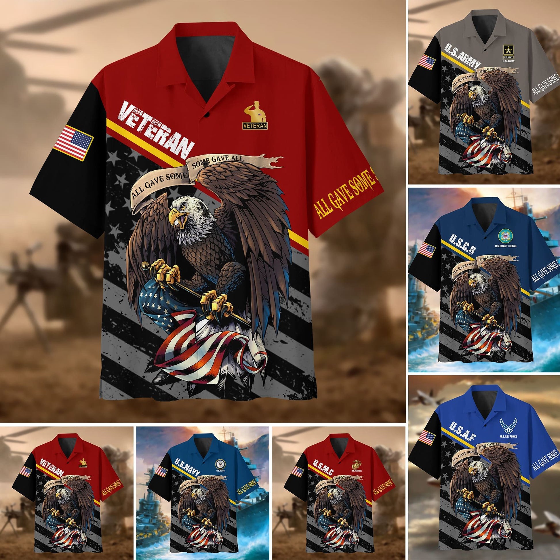 Premium U.S Multiple Service Veteran Hawaii Shirt TVN11020402