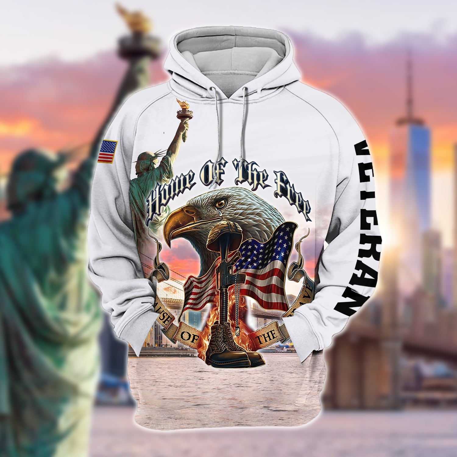 Premium Home Of The Free Because Of The Brave Zip Hoodie PVC110201