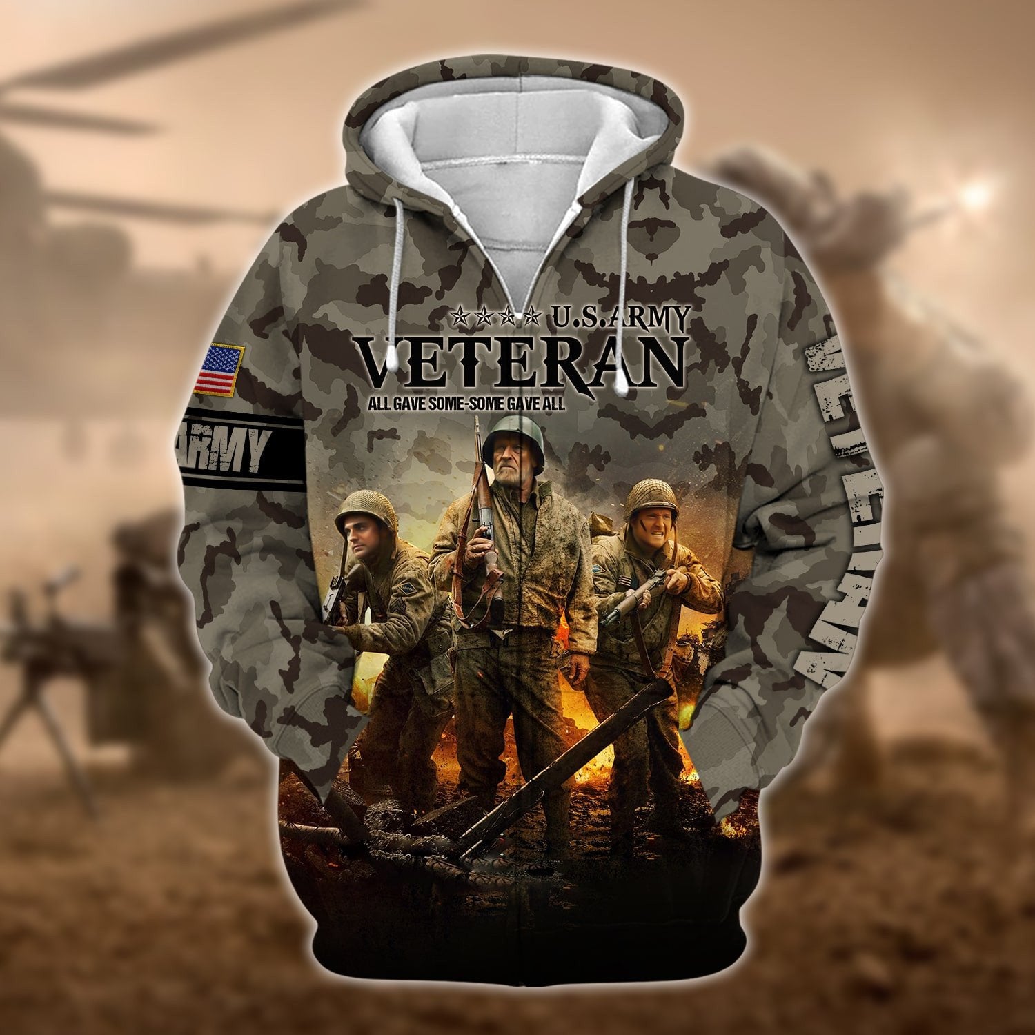 Premium U.S. Army Veteran Zip Hoodie PVC140203
