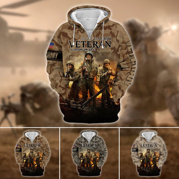 Premium U.S. Army Veteran Zip Hoodie PVC140203