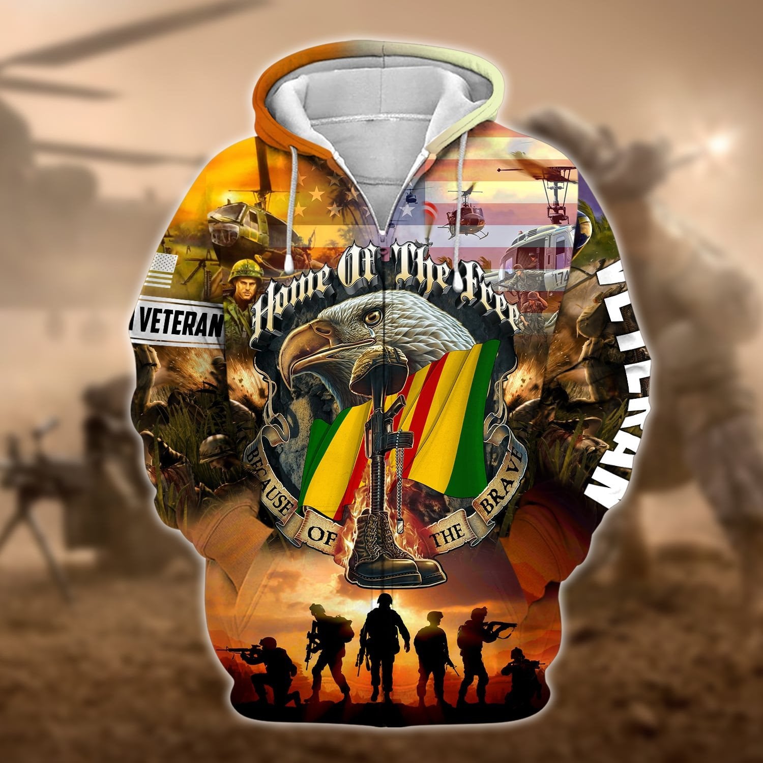 Proud To Have Served Vietnam Veteran Zip Hoodie PVC170203