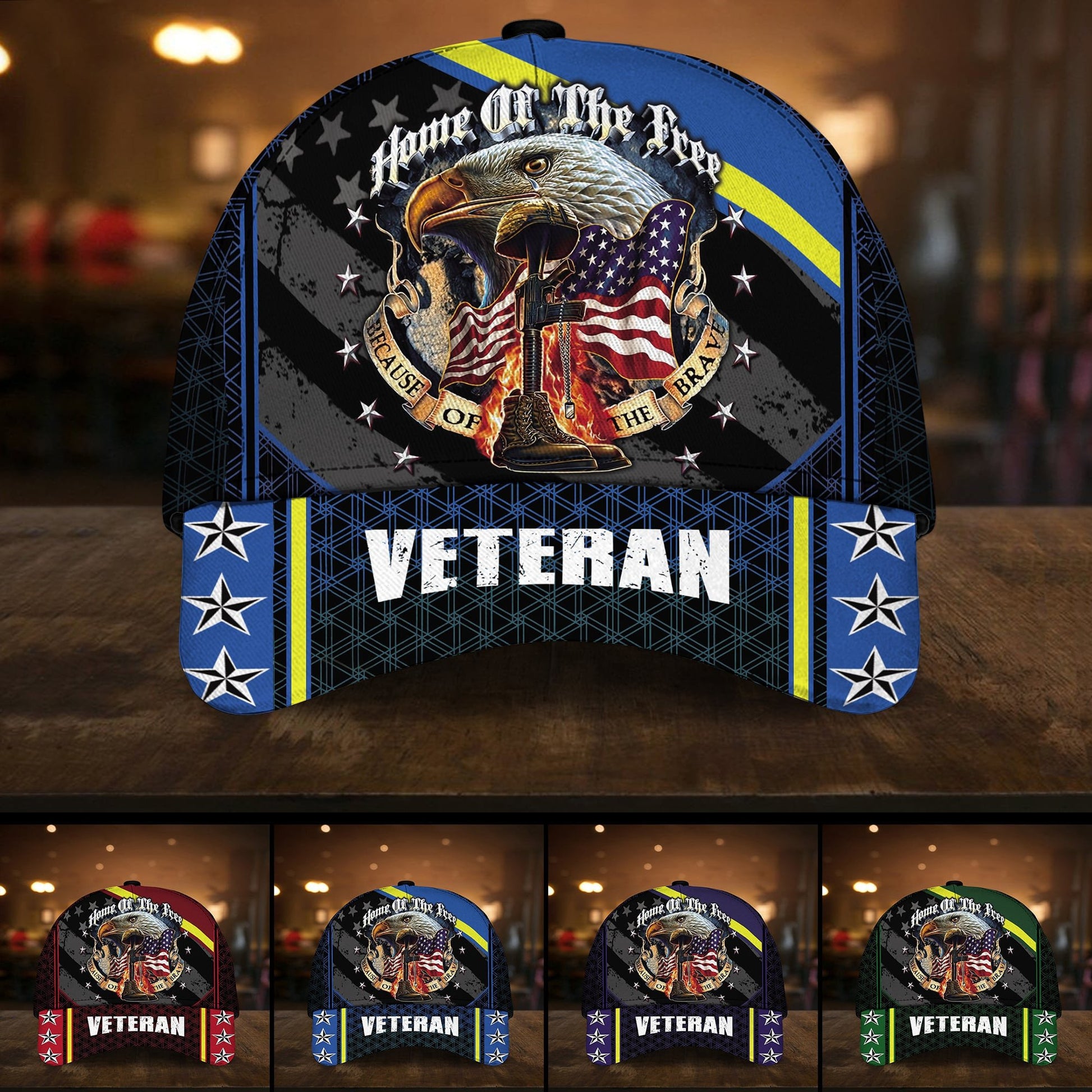 Premium Multiple Color Veteran 3D Cap PVC150201