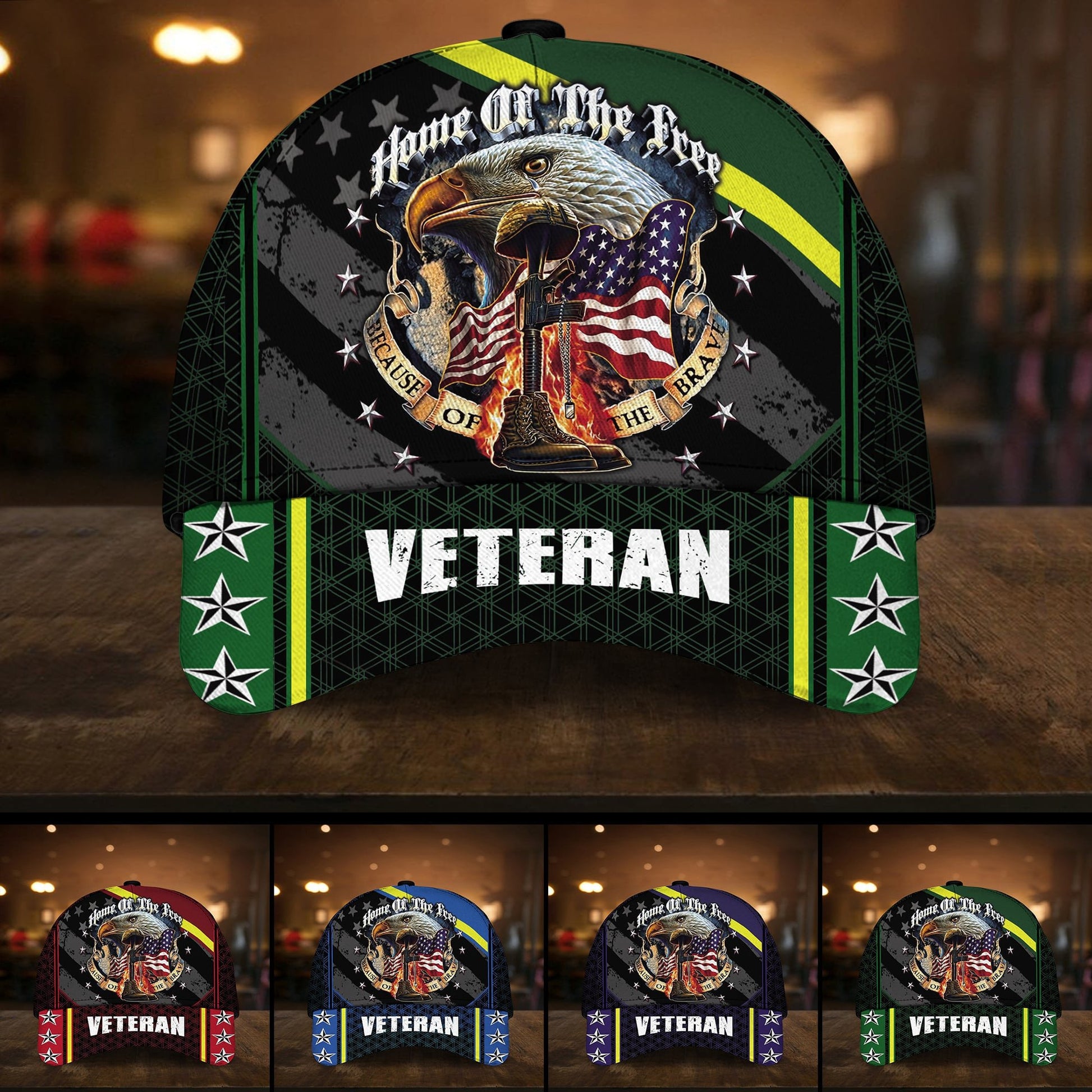 Premium Multiple Color Veteran 3D Cap PVC150201