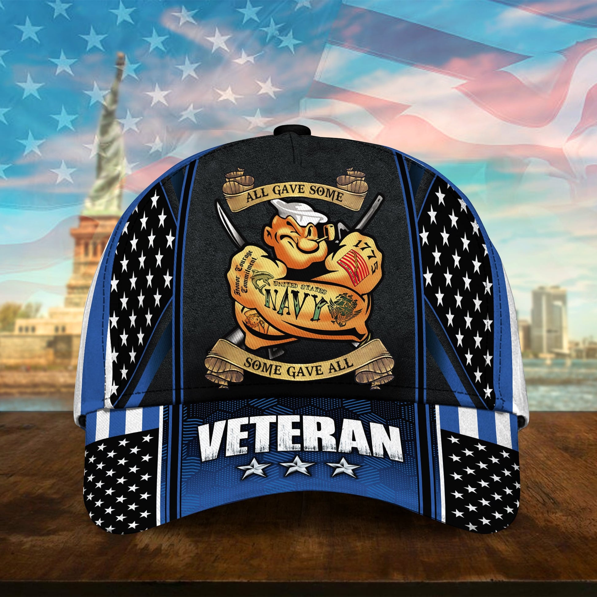 Premium U.S Multiple Service Veteran 3D Cap PVC240201
