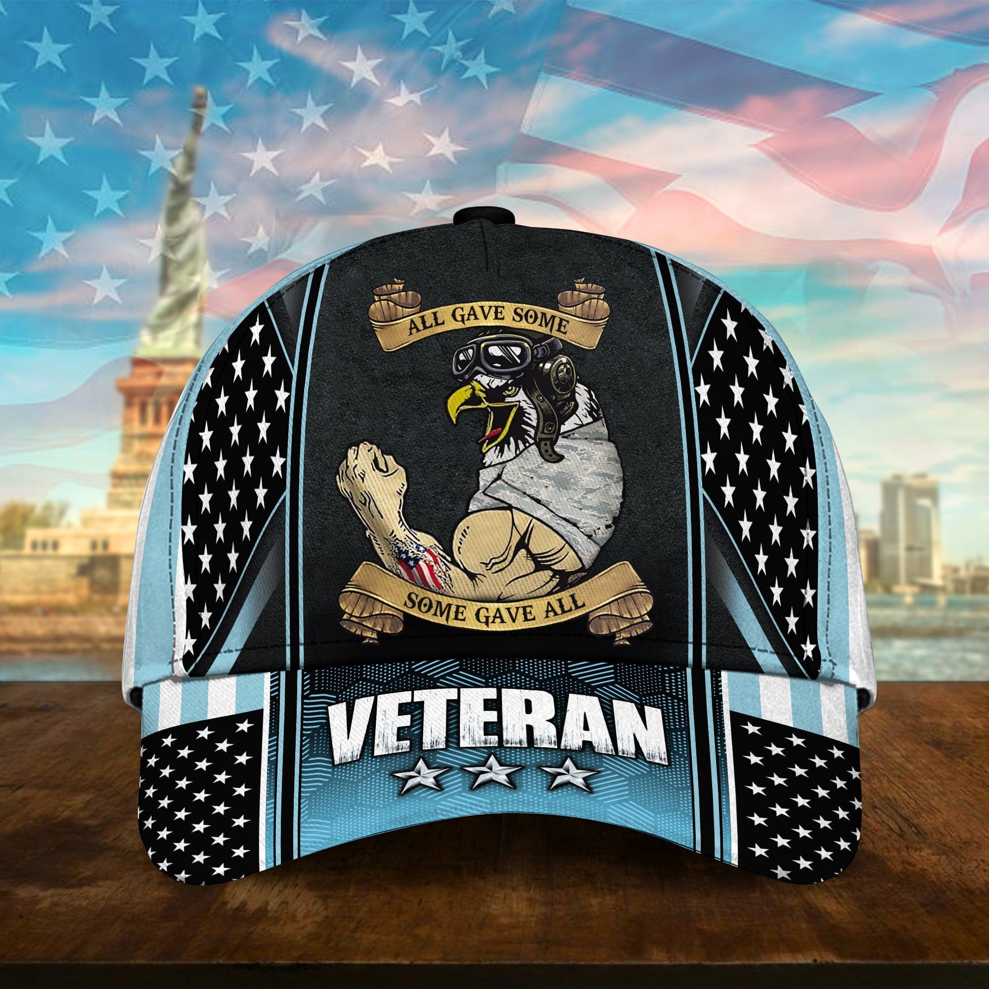 Premium U.S Multiple Service Veteran 3D Cap PVC240201