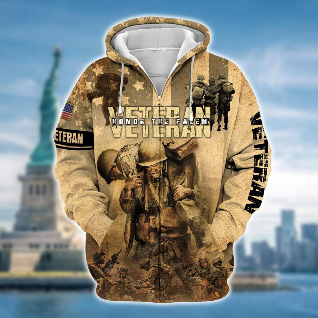 Premium Honor The Falen Veteran Zip Hoodie PVC170201