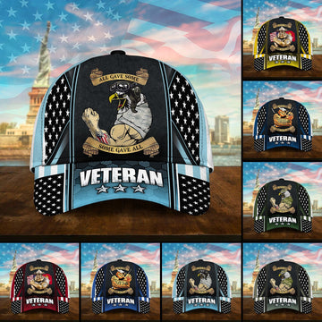 Premium U.S Multiple Service Veteran 3D Cap PVC240201