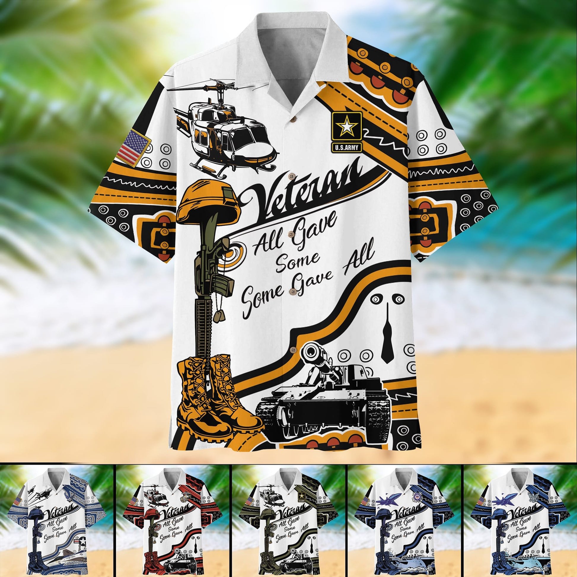 Premium U.S Multiple Service Veteran Hawaii Shirt PVC210202