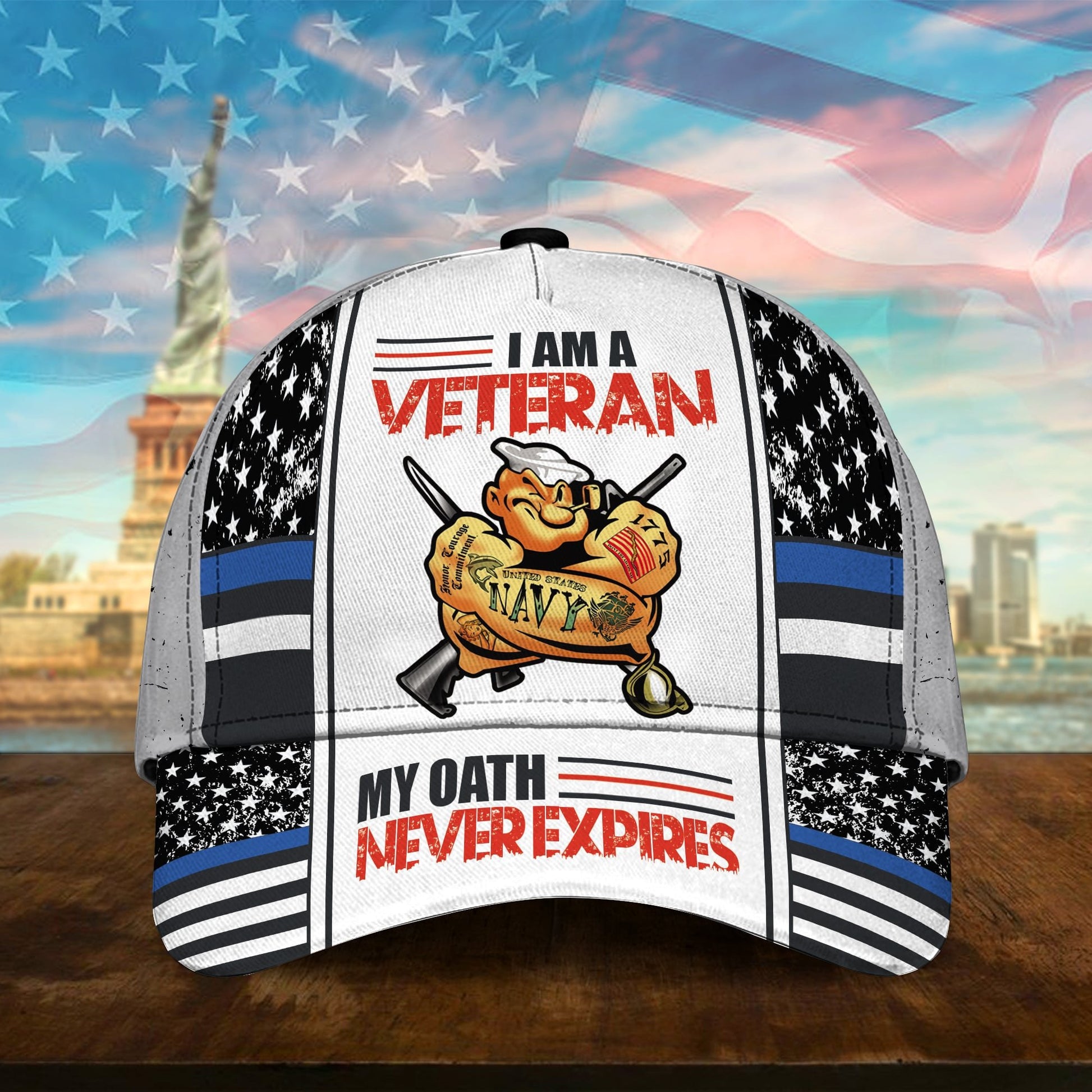 Premium U.S Multiple Service Veteran 3D Cap PVC260201