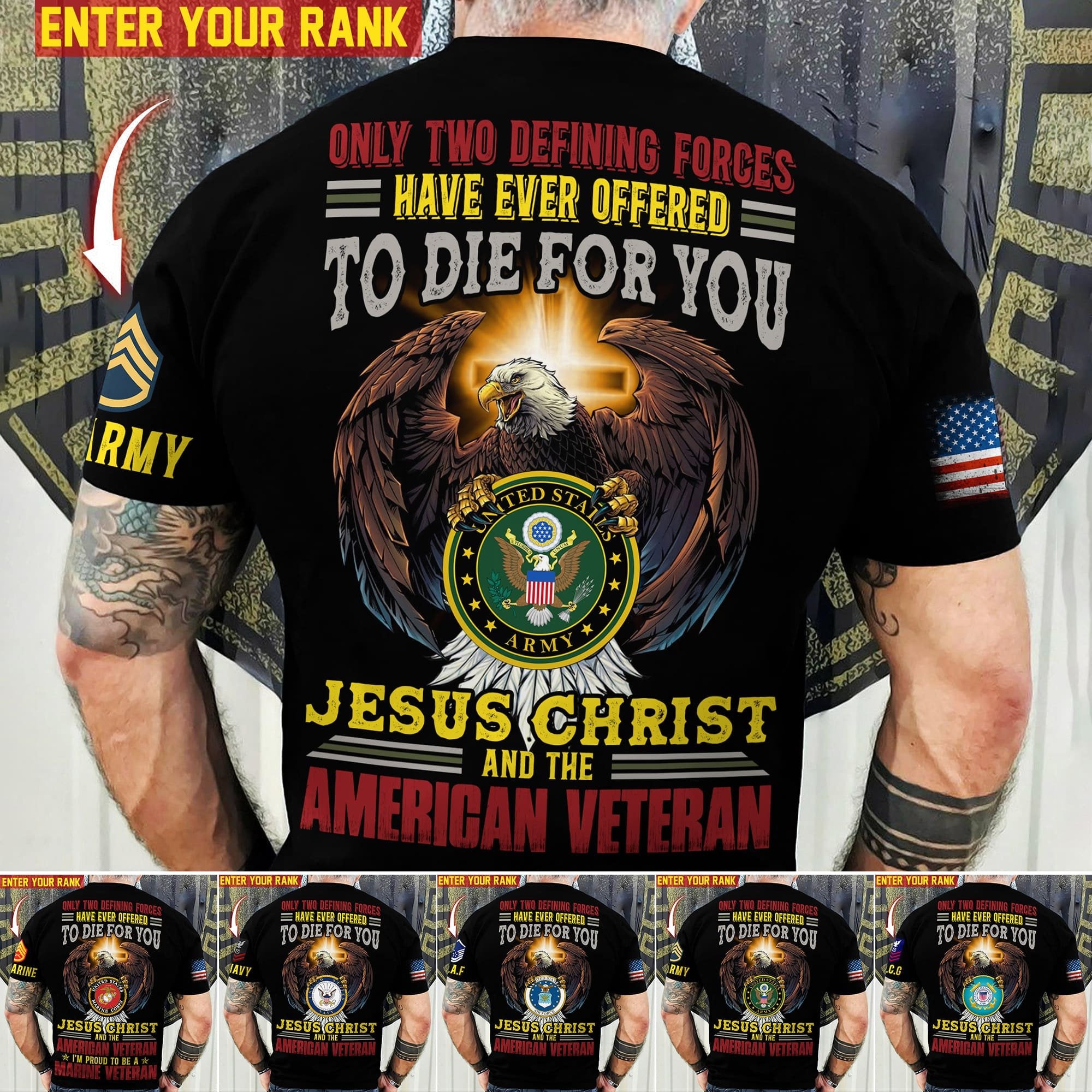 Premium Personalised Only Two Defining Forces Have Ever Offered To Die For You T-Shirt PVC240203