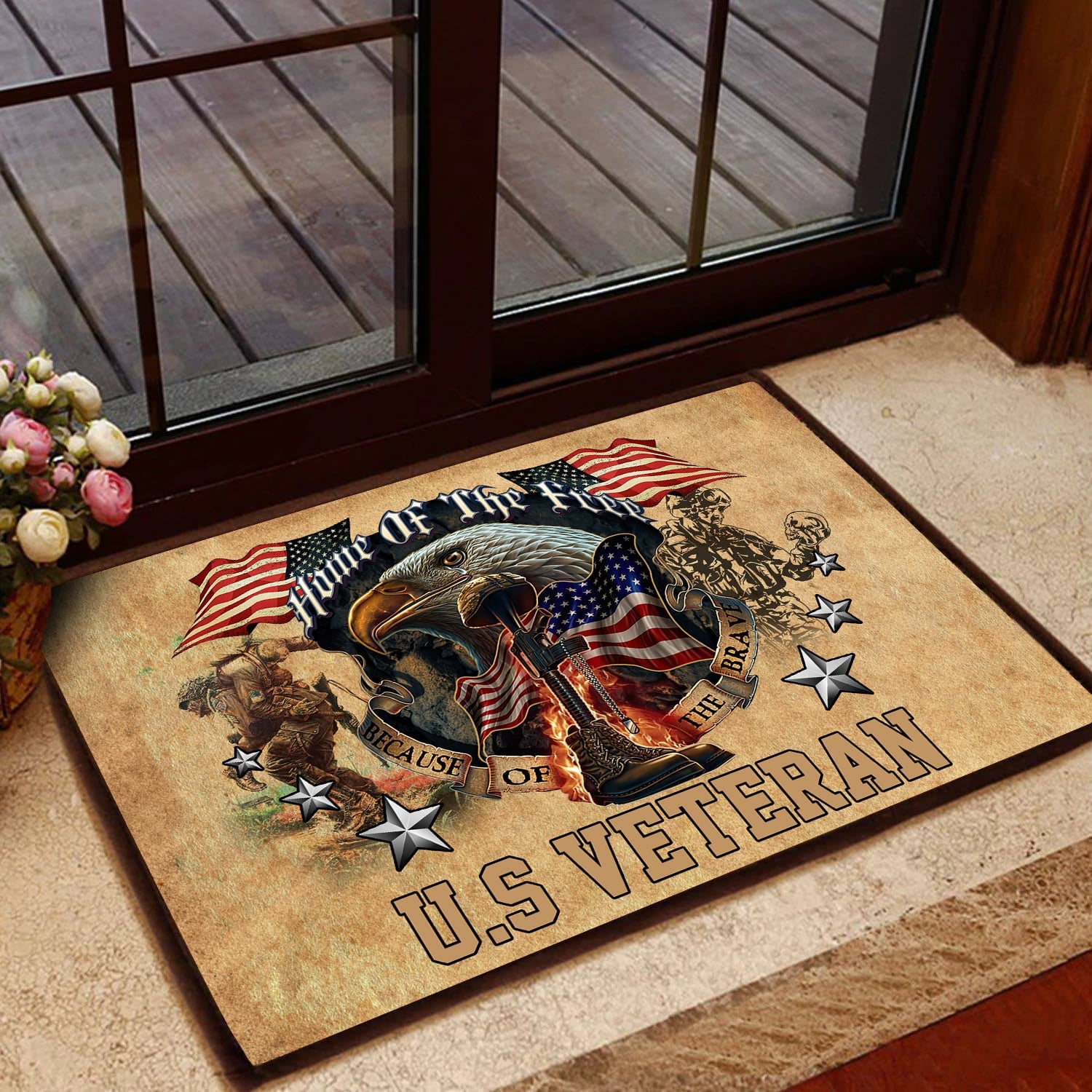 Premium Home Of The Free Because Of The Brave Doormat PVC240202