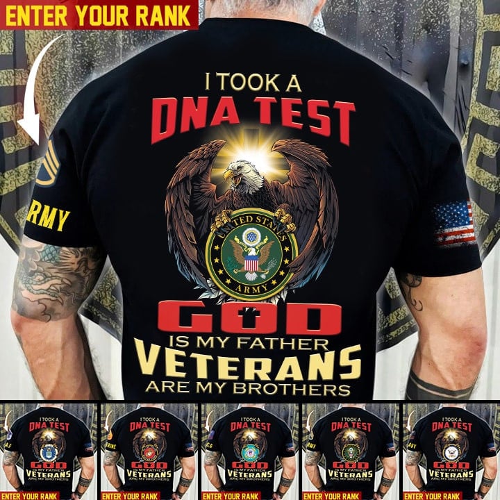 Premium Personalised U.S Multiple Service Veteran T-Shirt PVC260202