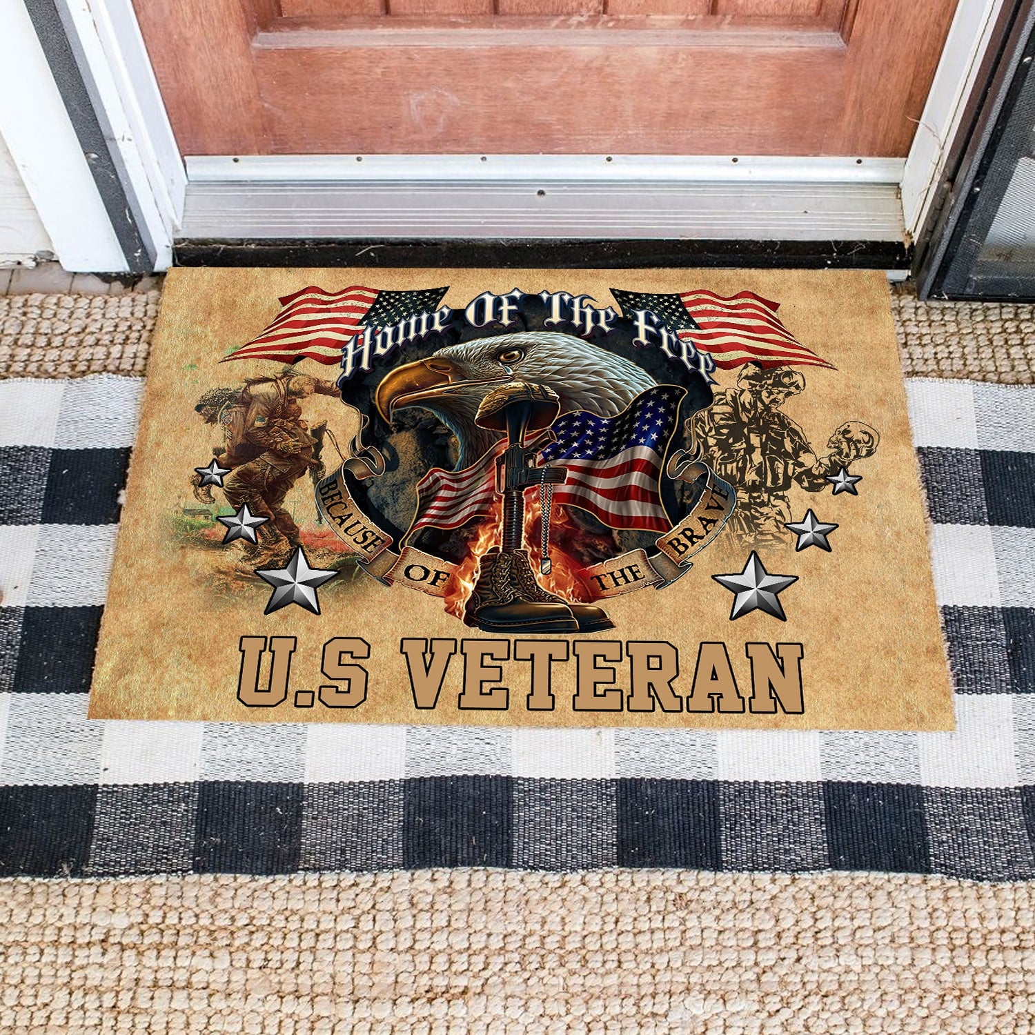 Premium Home Of The Free Because Of The Brave Doormat PVC240202