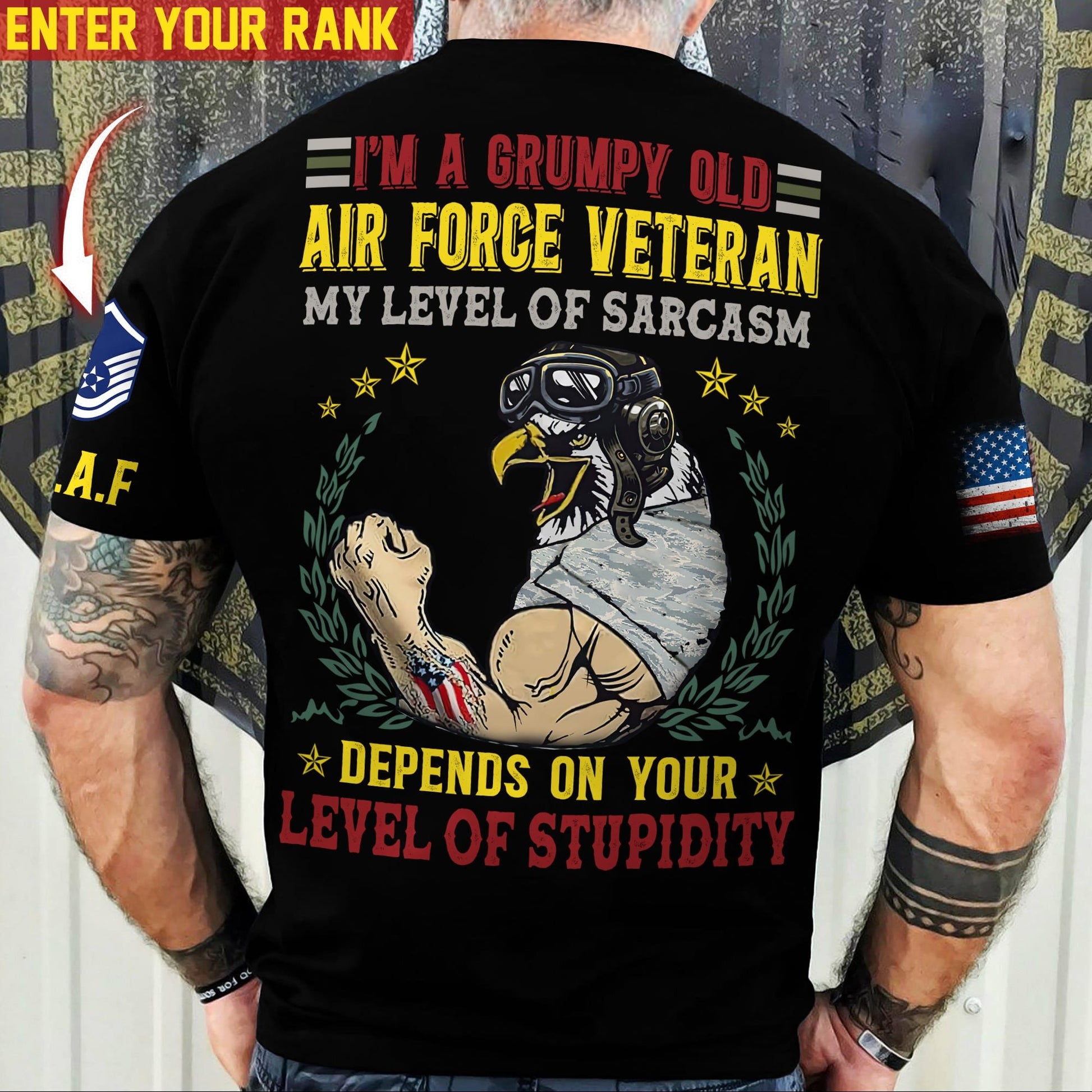 Premium Personalised Multiple US Military Services Veteran T-Shirt PVC260203