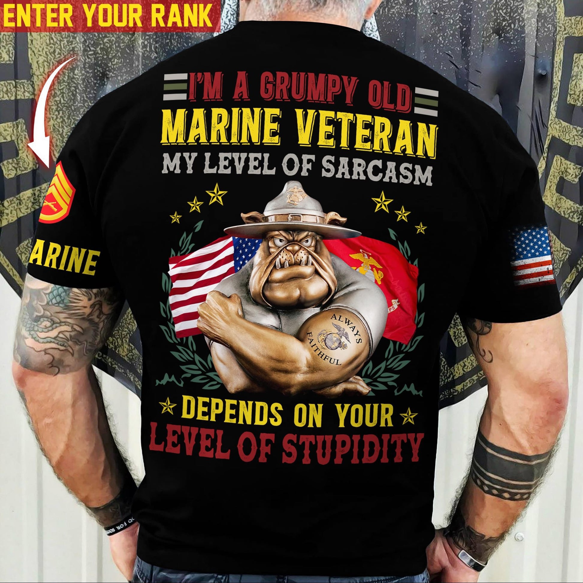 Premium Personalised Multiple US Military Services Veteran T-Shirt PVC260203