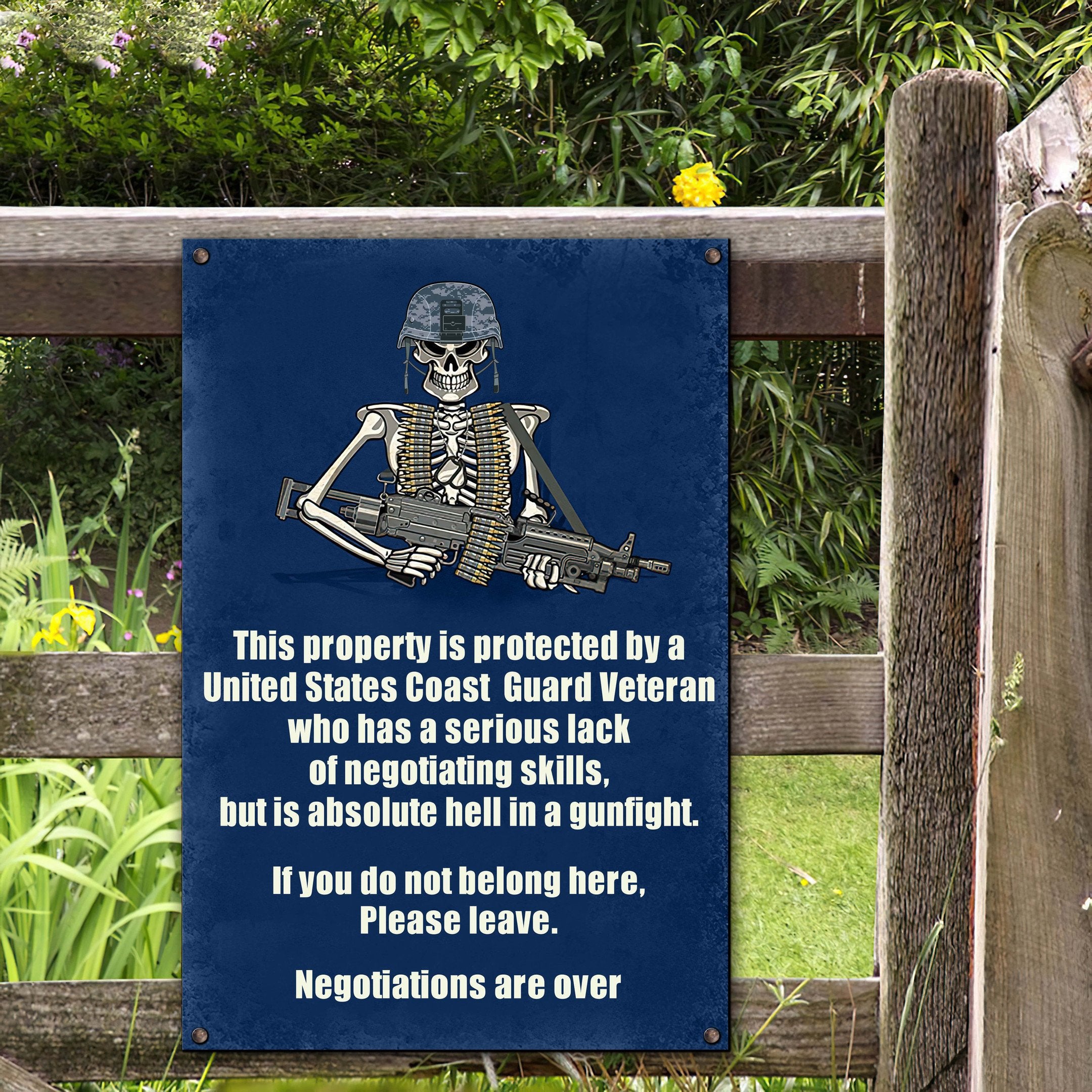 Premium U.S Multiple Service Veteran Metal Sign TVN240208