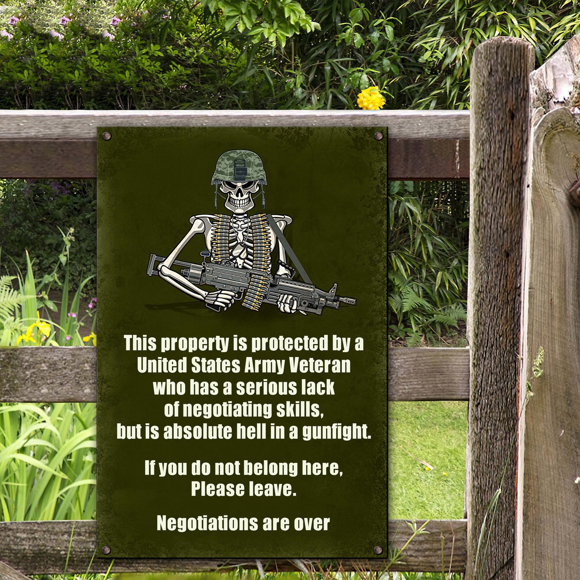 Premium U.S Multiple Service Veteran Metal Sign TVN240208