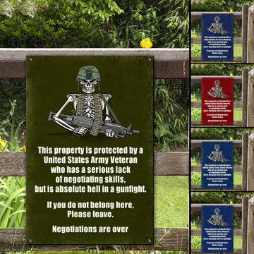 Premium U.S Multiple Service Veteran Metal Sign TVN240208