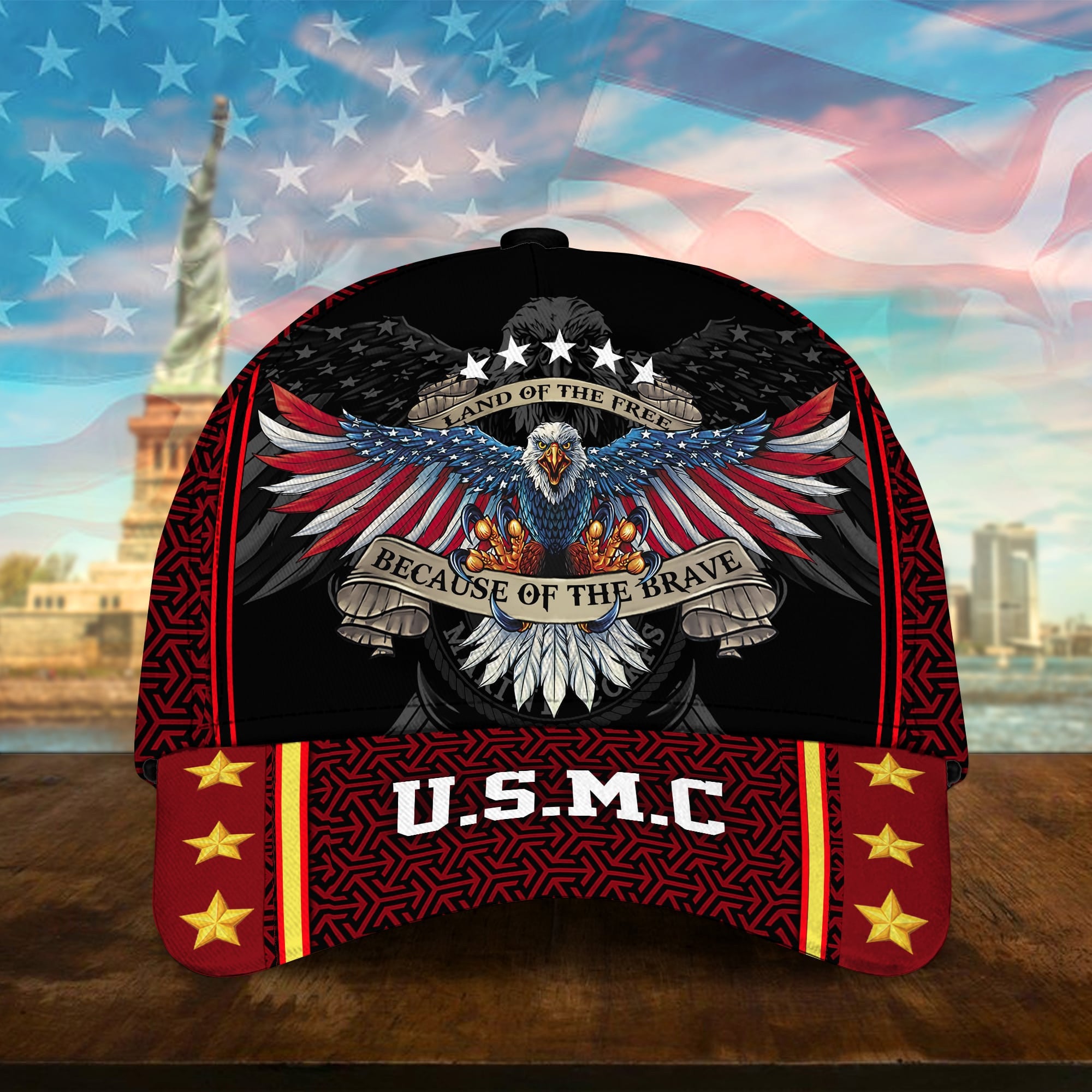 Premium U.S Multiple Service Veteran 3D Cap PVC280202