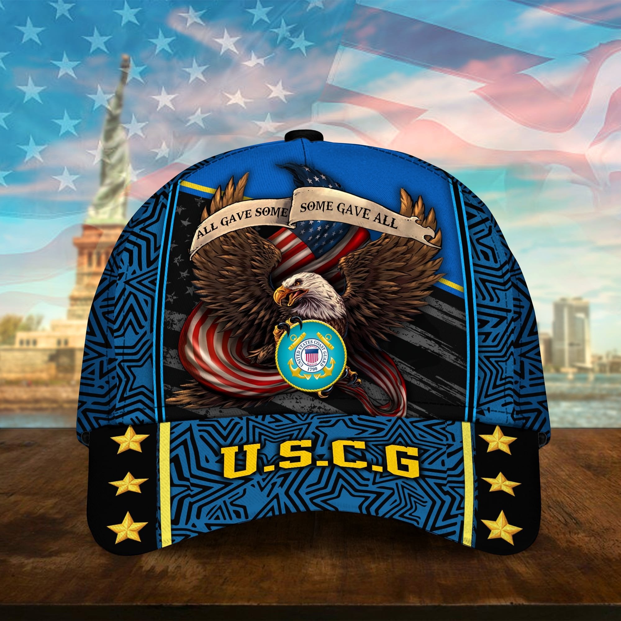 Premium U.S Multiple Service Veteran 3D Cap PVC280201