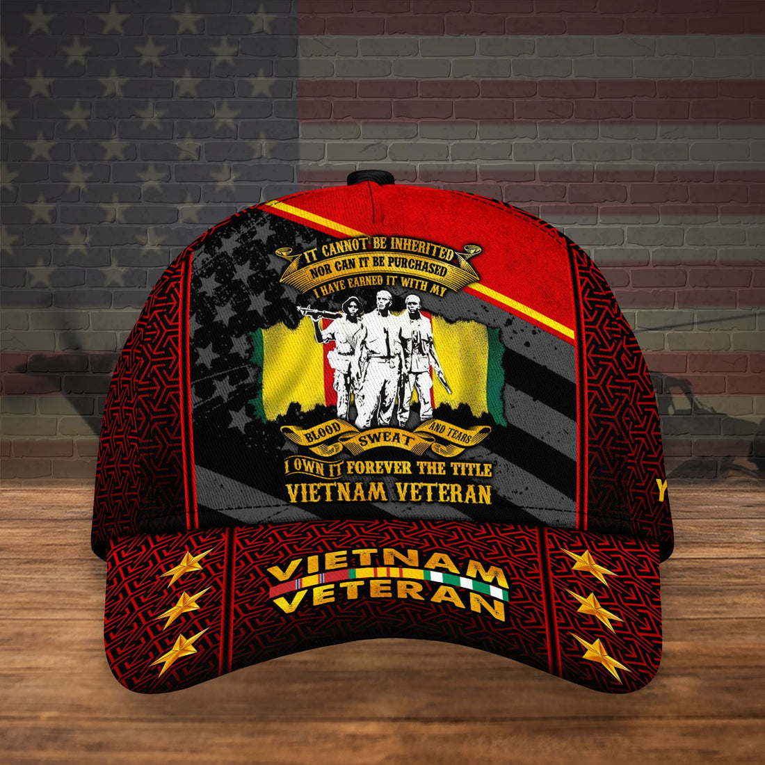 Premium Personalised Vietnam Veteran 3D Cap PVC250418
