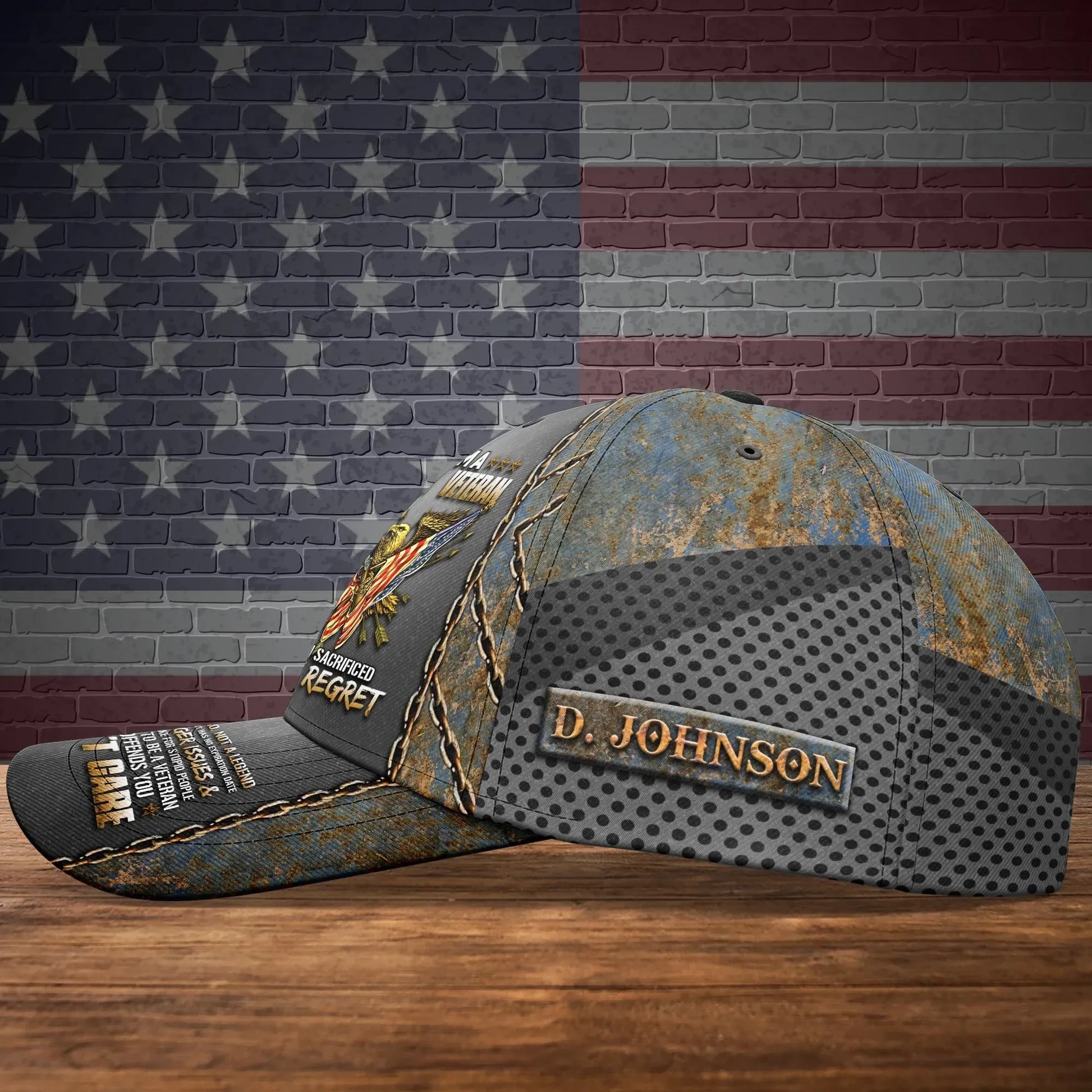 Premium Personalised Vietnam Veteran 3D Cap PVC250403