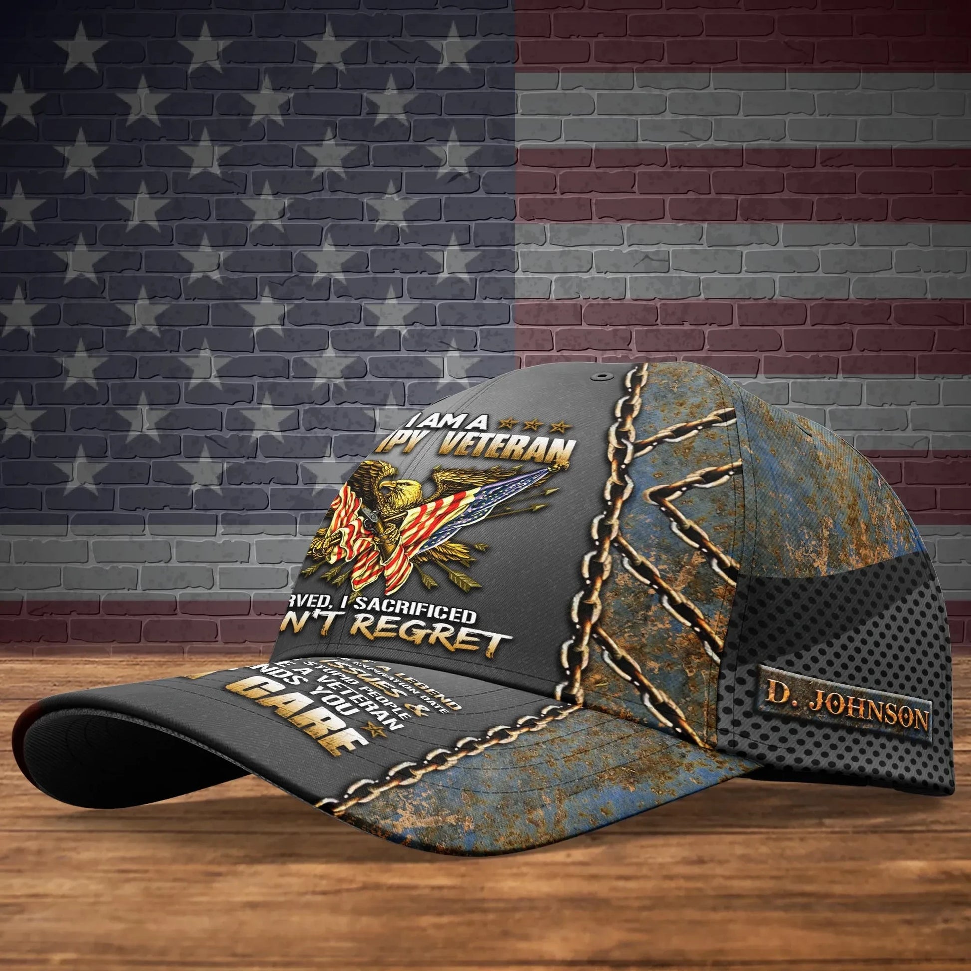 Premium Personalised Vietnam Veteran 3D Cap PVC250403