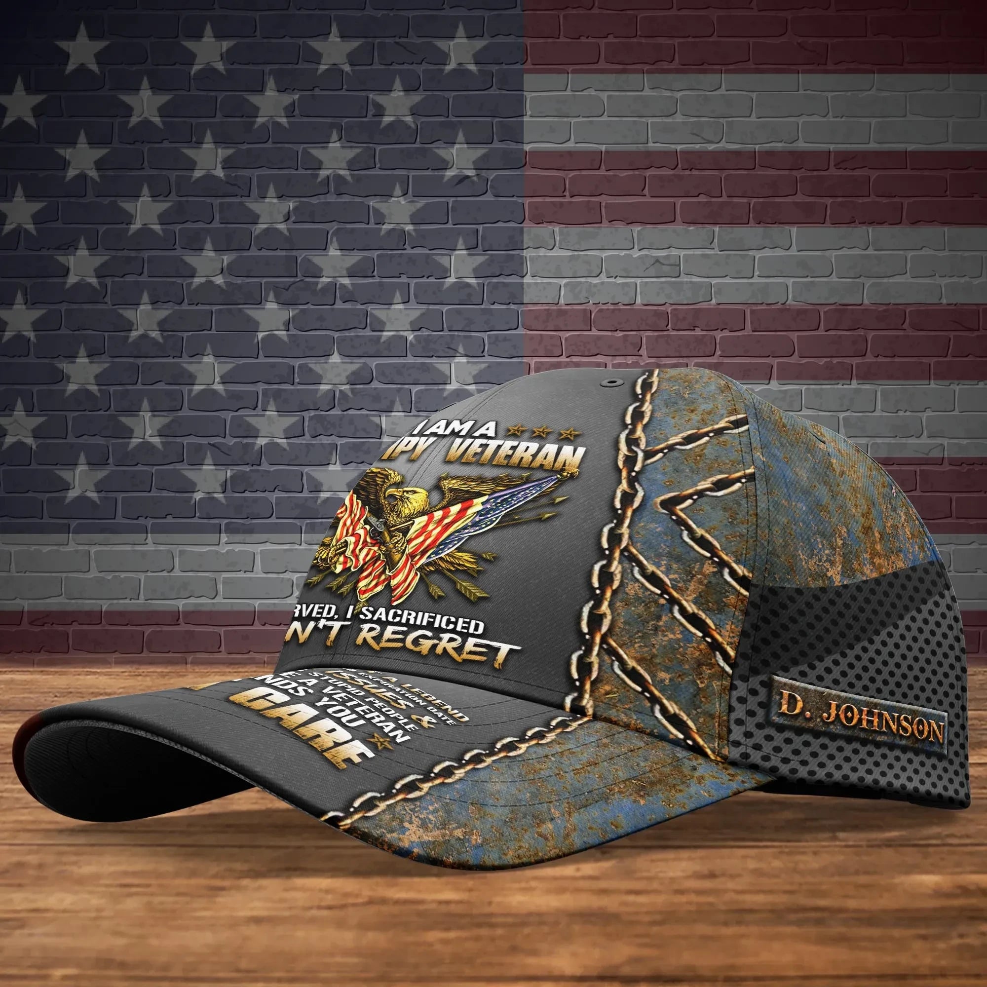 Premium Personalised Vietnam Veteran 3D Cap PVC250403
