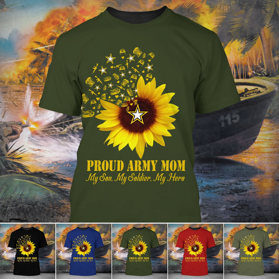 Premium Proud Army Mom T-Shirt PVC250301