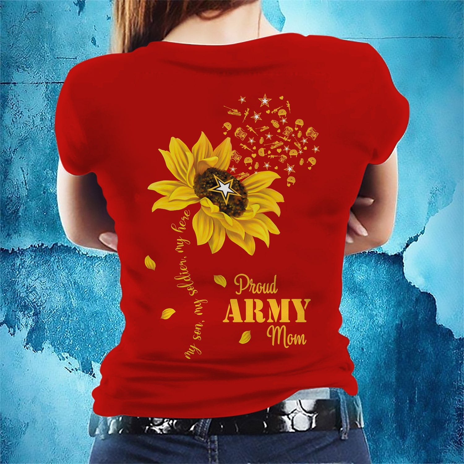 Unique Proud Army Mom T-Shirt PVC240304