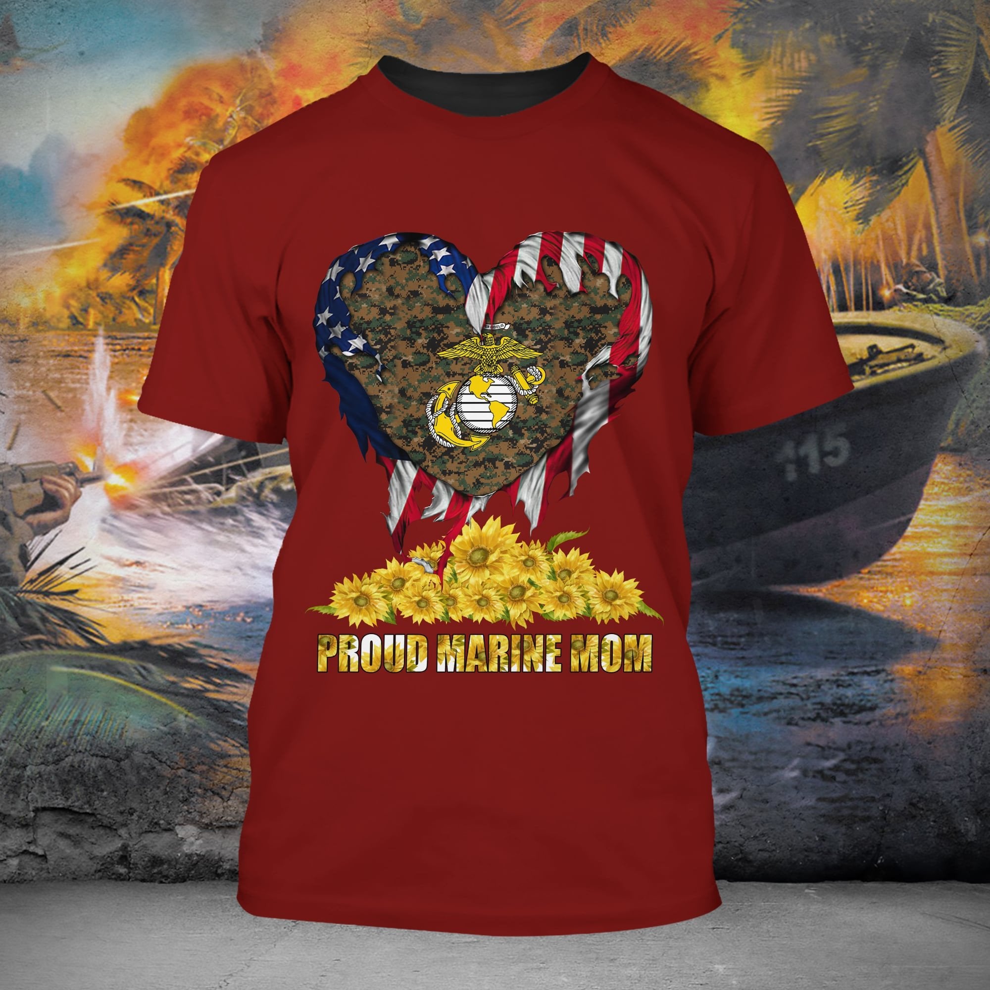 Unique Proud Veteran Mom T-Shirt PVC260301