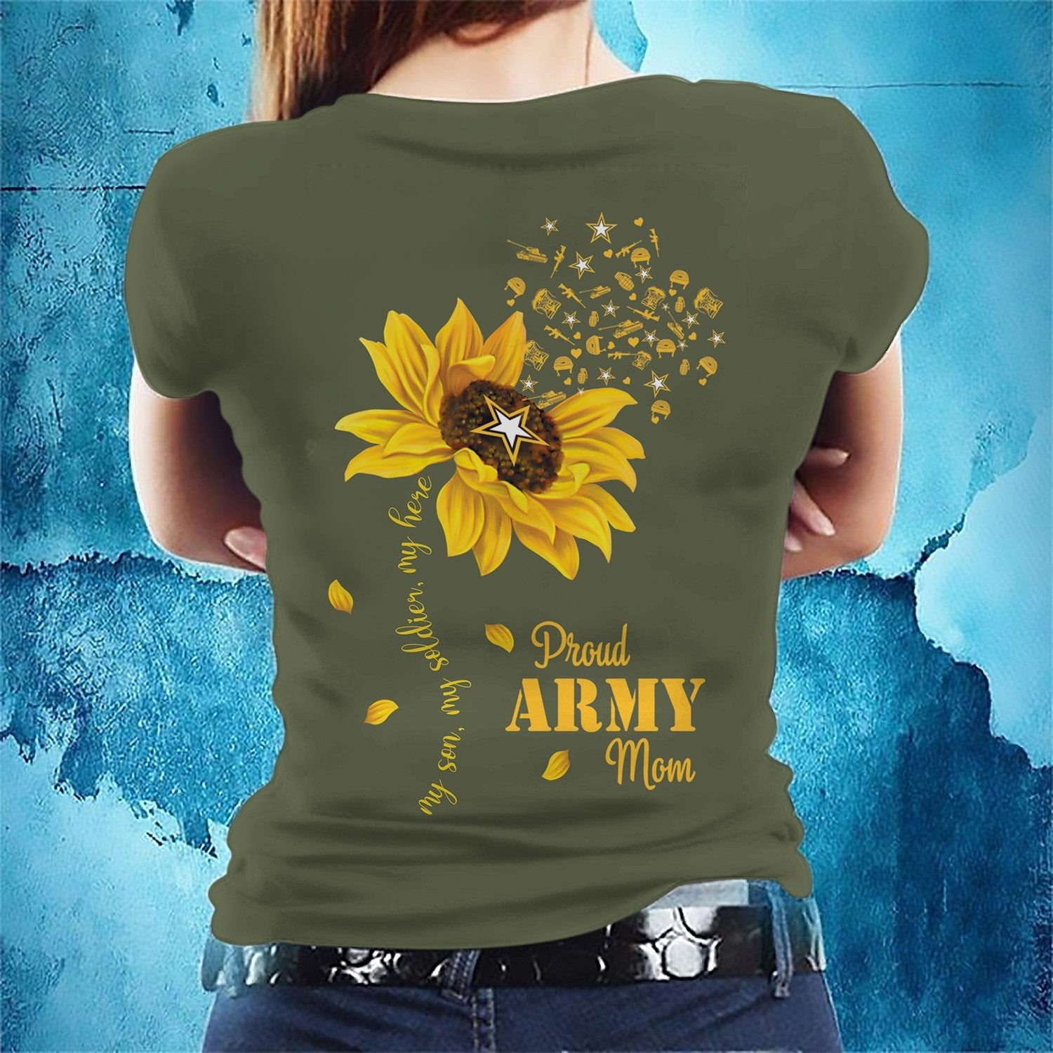 Unique Proud Army Mom T-Shirt PVC240304