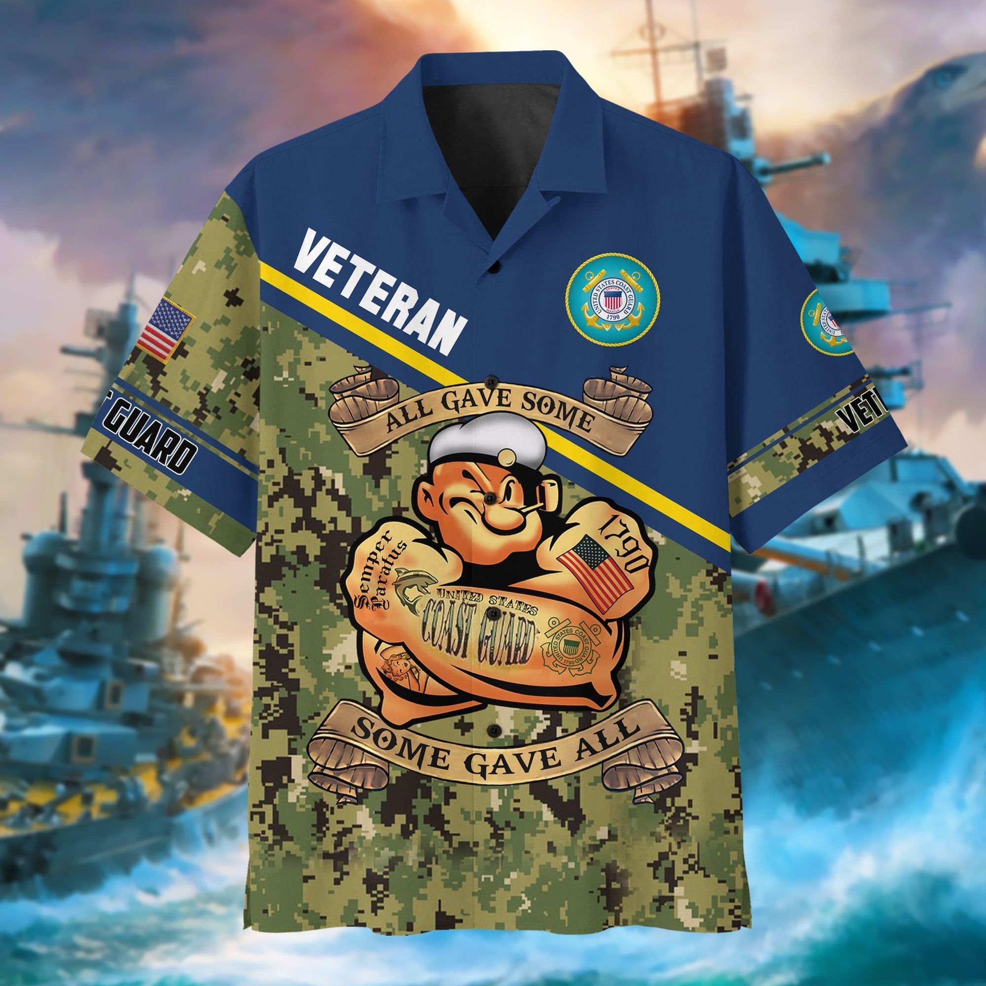 Premium U.S Multiple Service Veteran Hawaii Shirt PVC250302