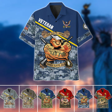 Premium U.S Multiple Service Veteran Hawaii Shirt PVC250302