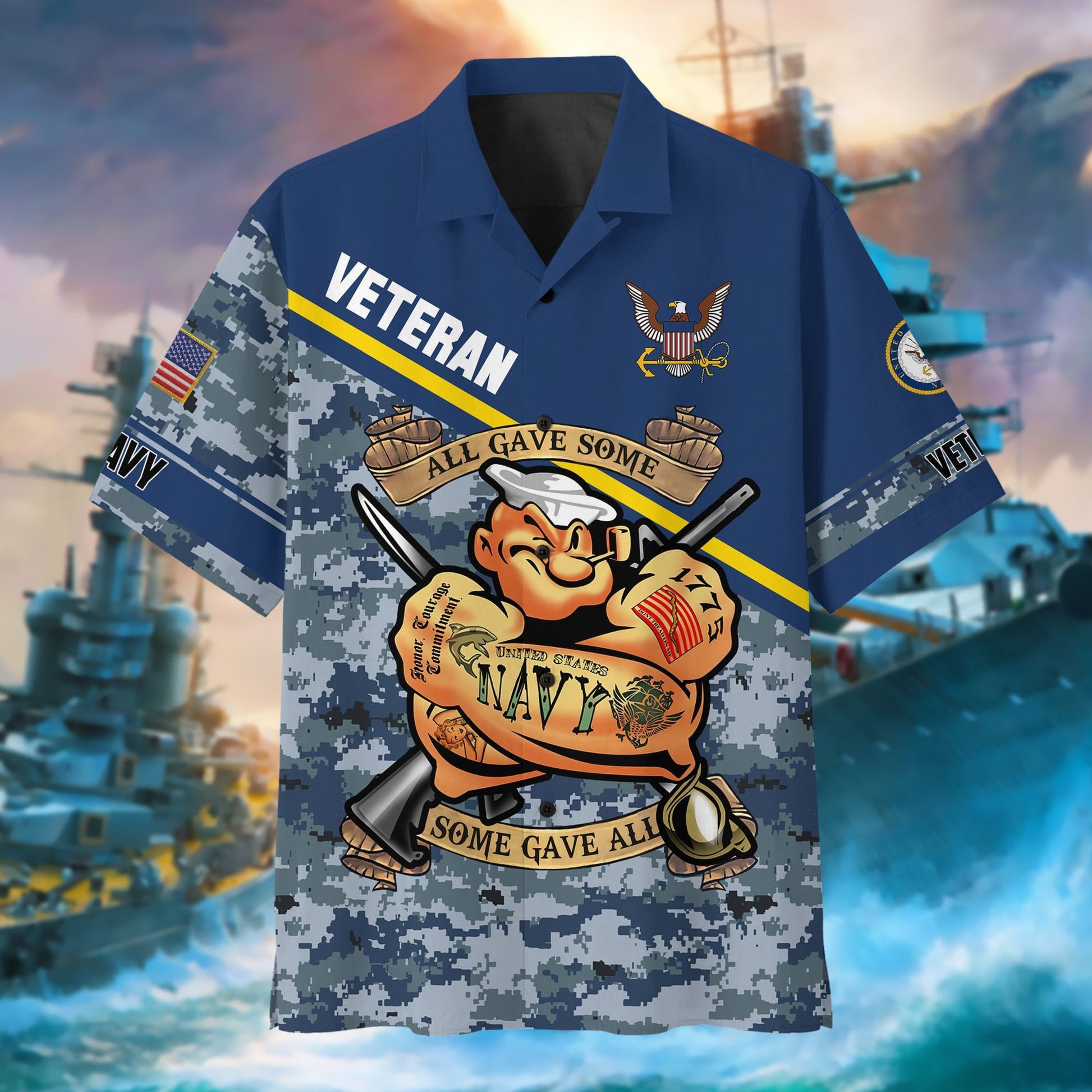 Premium U.S Multiple Service Veteran Hawaii Shirt PVC250302