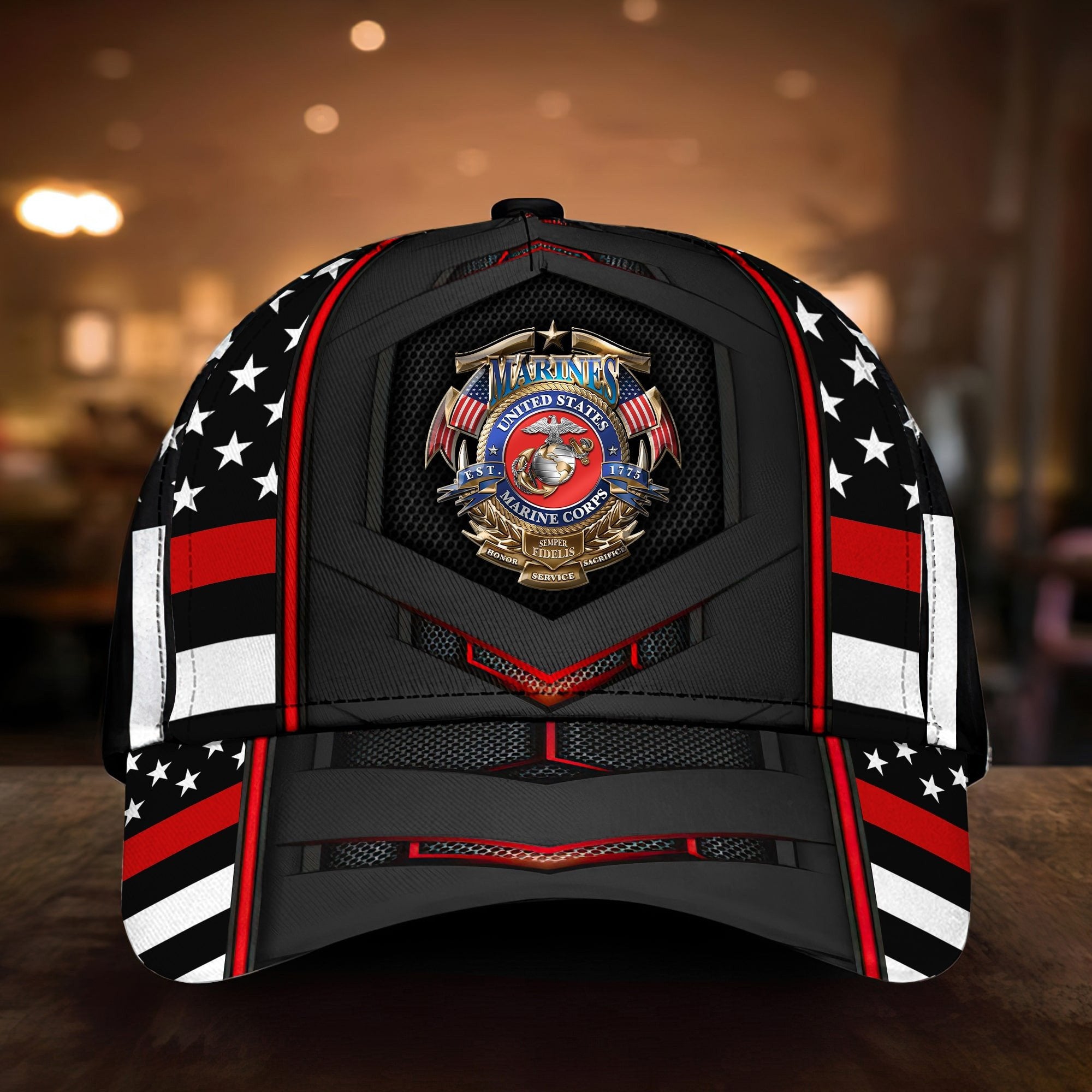 Premium U.S Multiple Service Veteran 3D Cap PVC030301