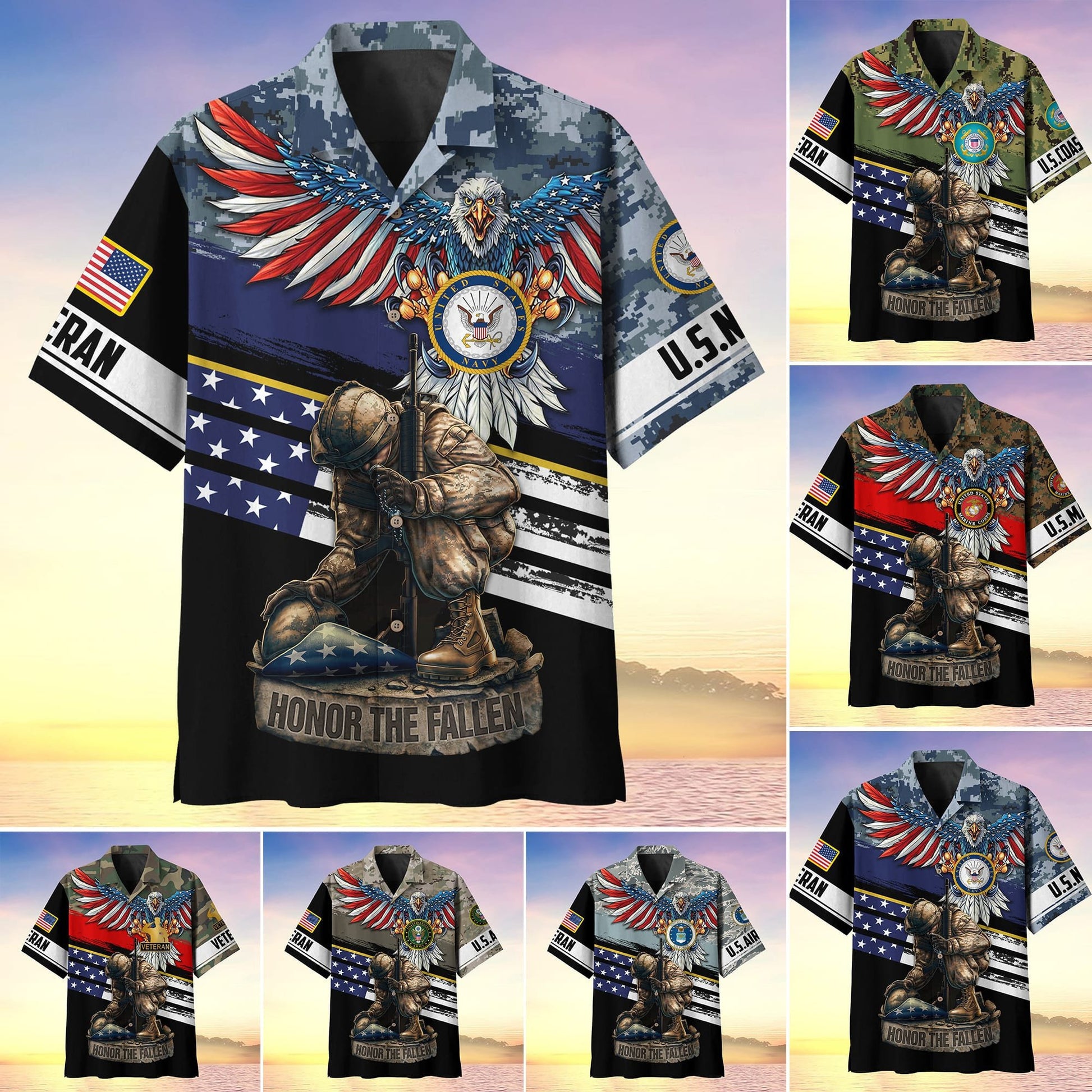 Premium U.S Multiple Service Veteran Hawaii Shirt YL97.19040103