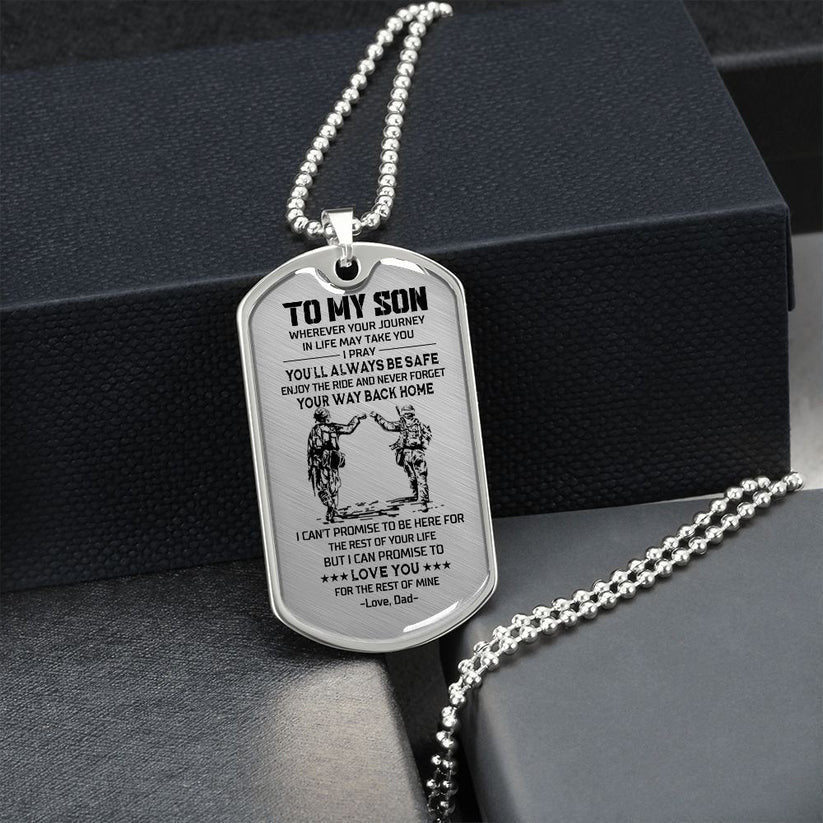 To My Son - Veteran - Dog Tag - PVC250402