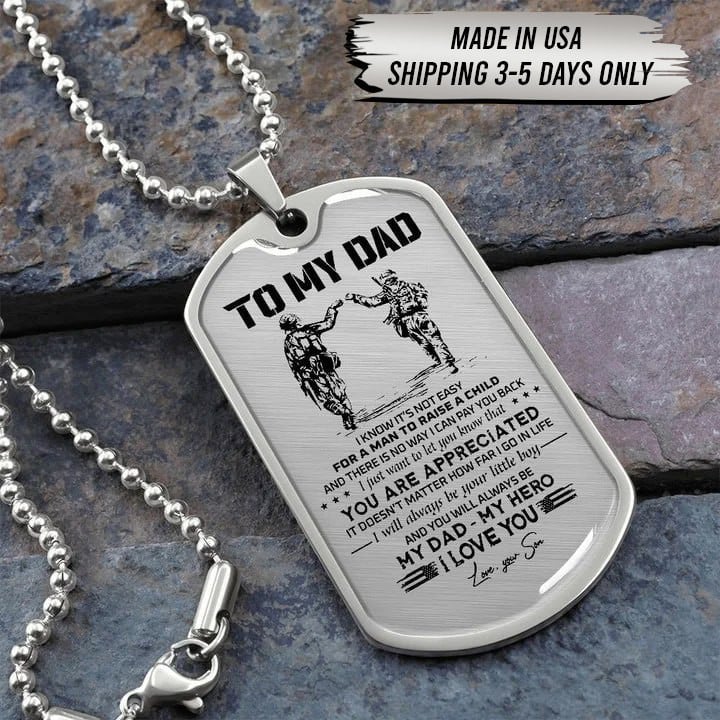 To My Dad - Veteran - Dog Tag - PVC250401