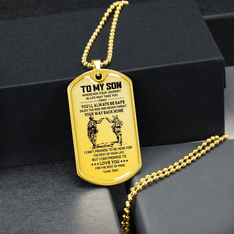 To My Son - Veteran - Dog Tag - PVC250402