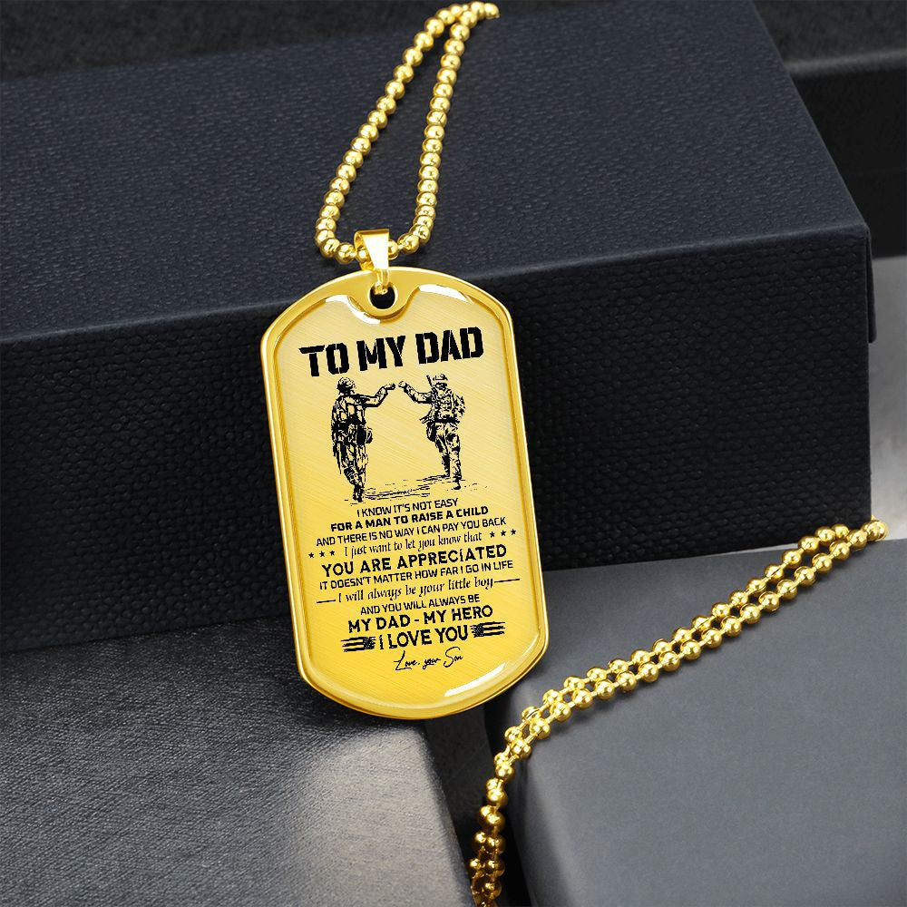 To My Dad - Veteran - Dog Tag - PVC250401