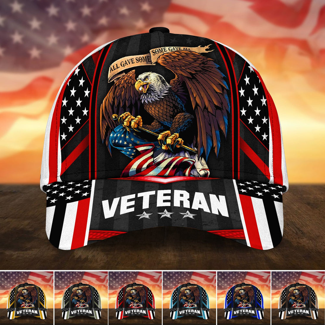 Premium Multiple Color Veteran 3D Cap PVC310303