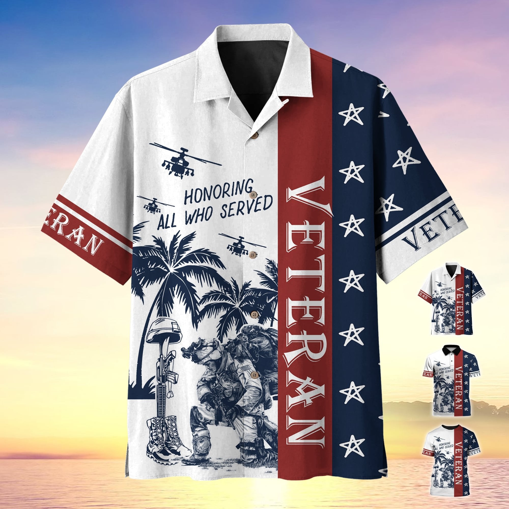 Premium U.S Multiple Service Veteran Hawaii Shirt PVC260402
