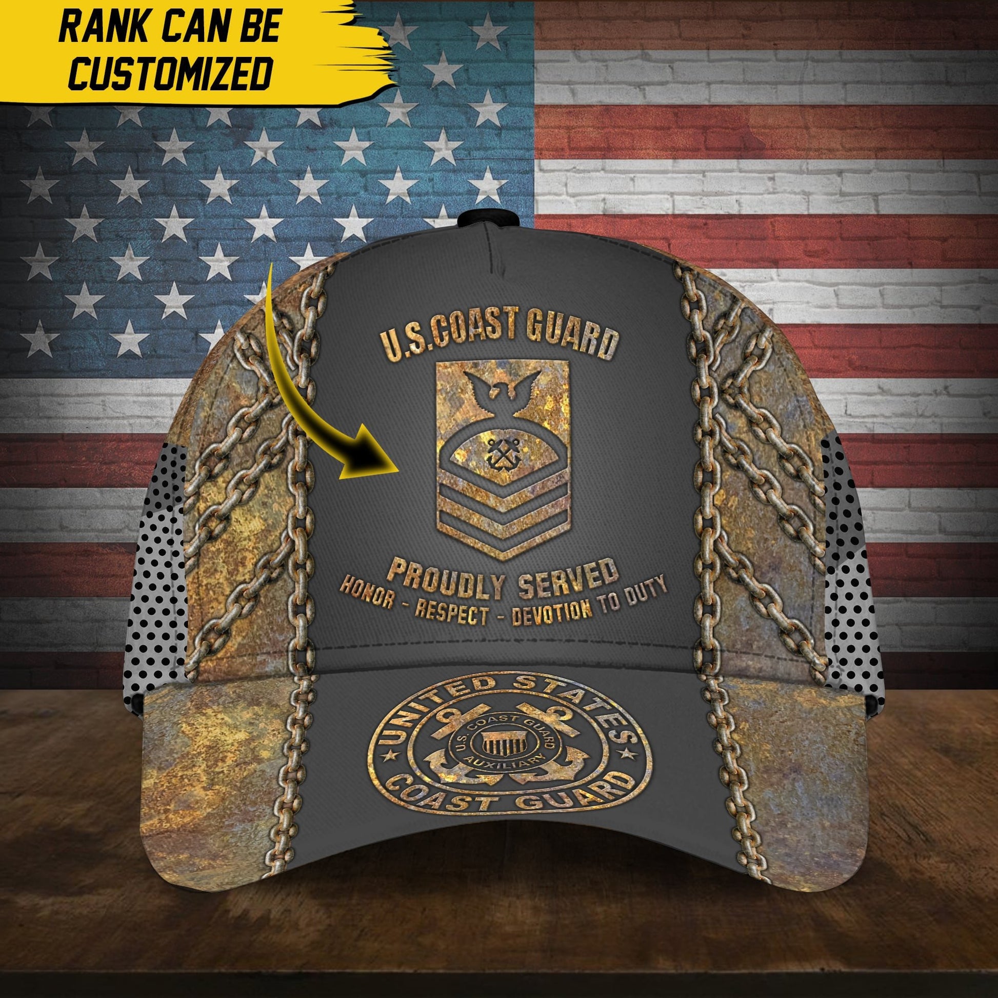Premium Personalise U.S Multiple Service Veteran 3D Cap PVC240301