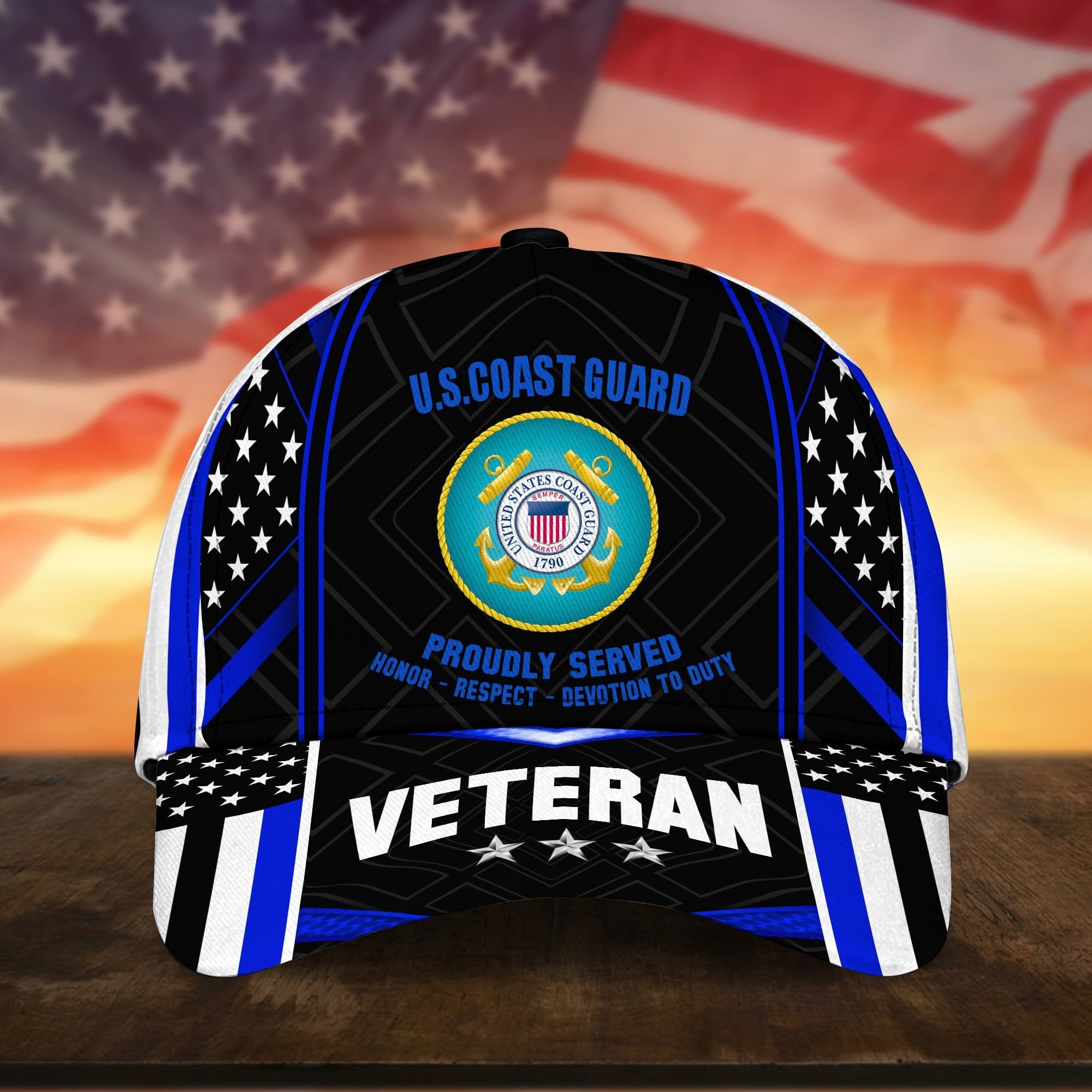 Premium U.S Multiple Service Veteran 3D Cap PVC260403