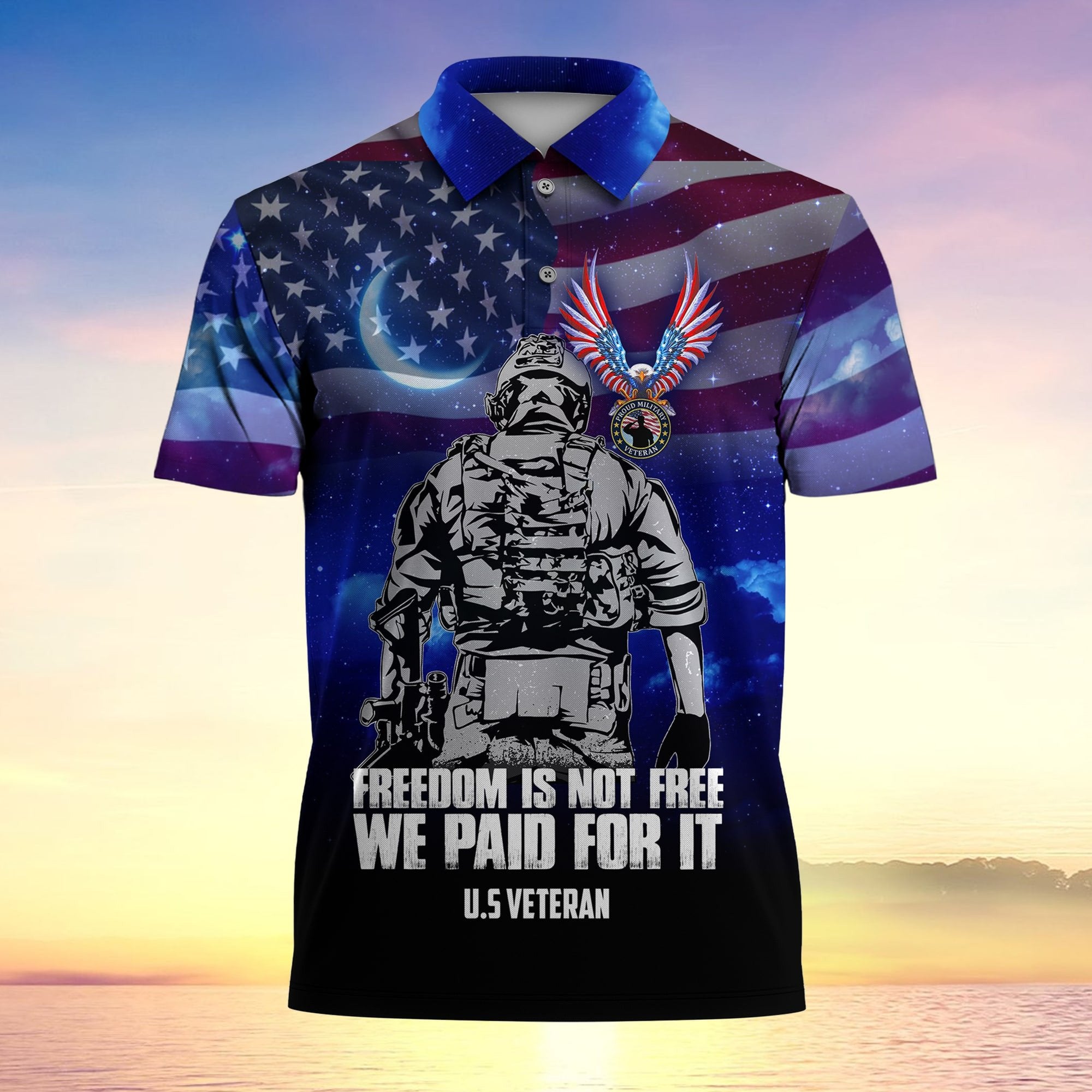 Freedom Is Not Free We Paid For It Premium Polo Shirt MH060602-2