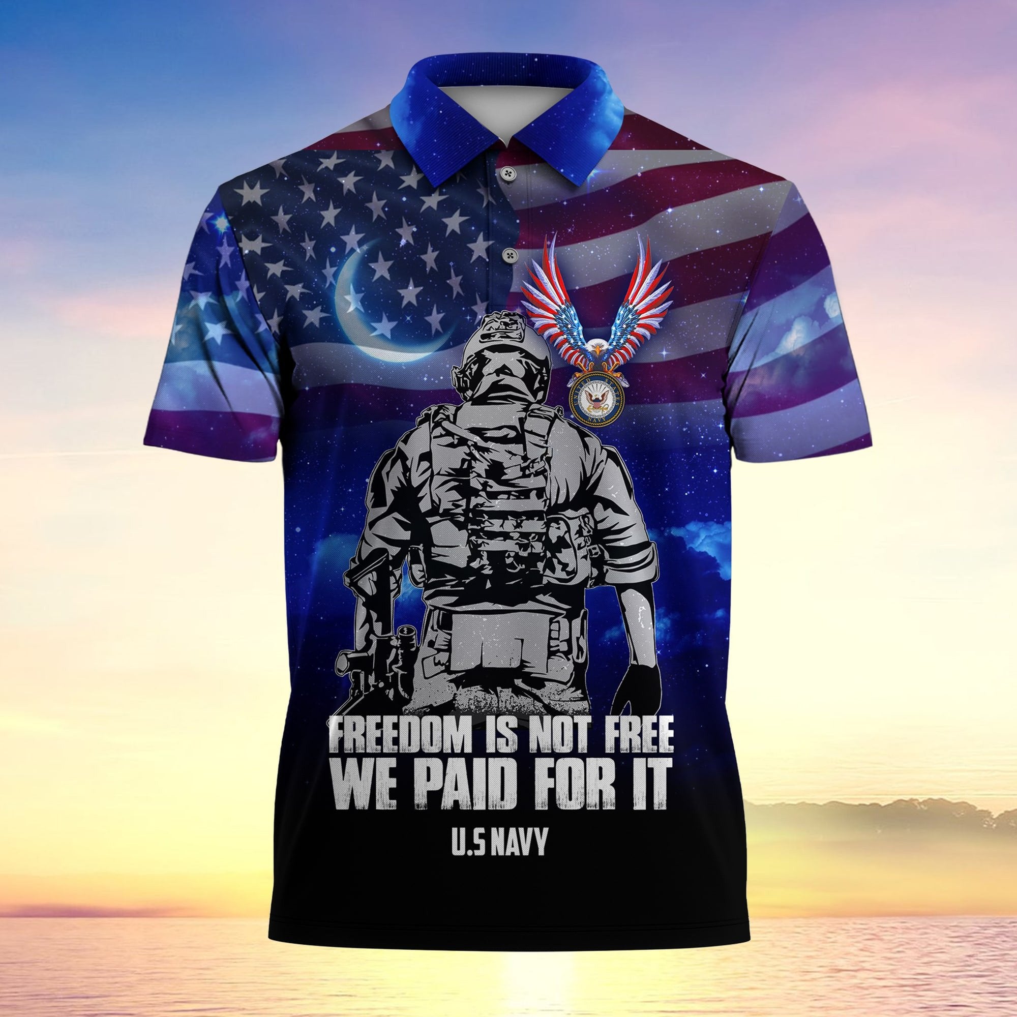 Freedom Is Not Free We Paid For It Premium Polo Shirt MH060602-2