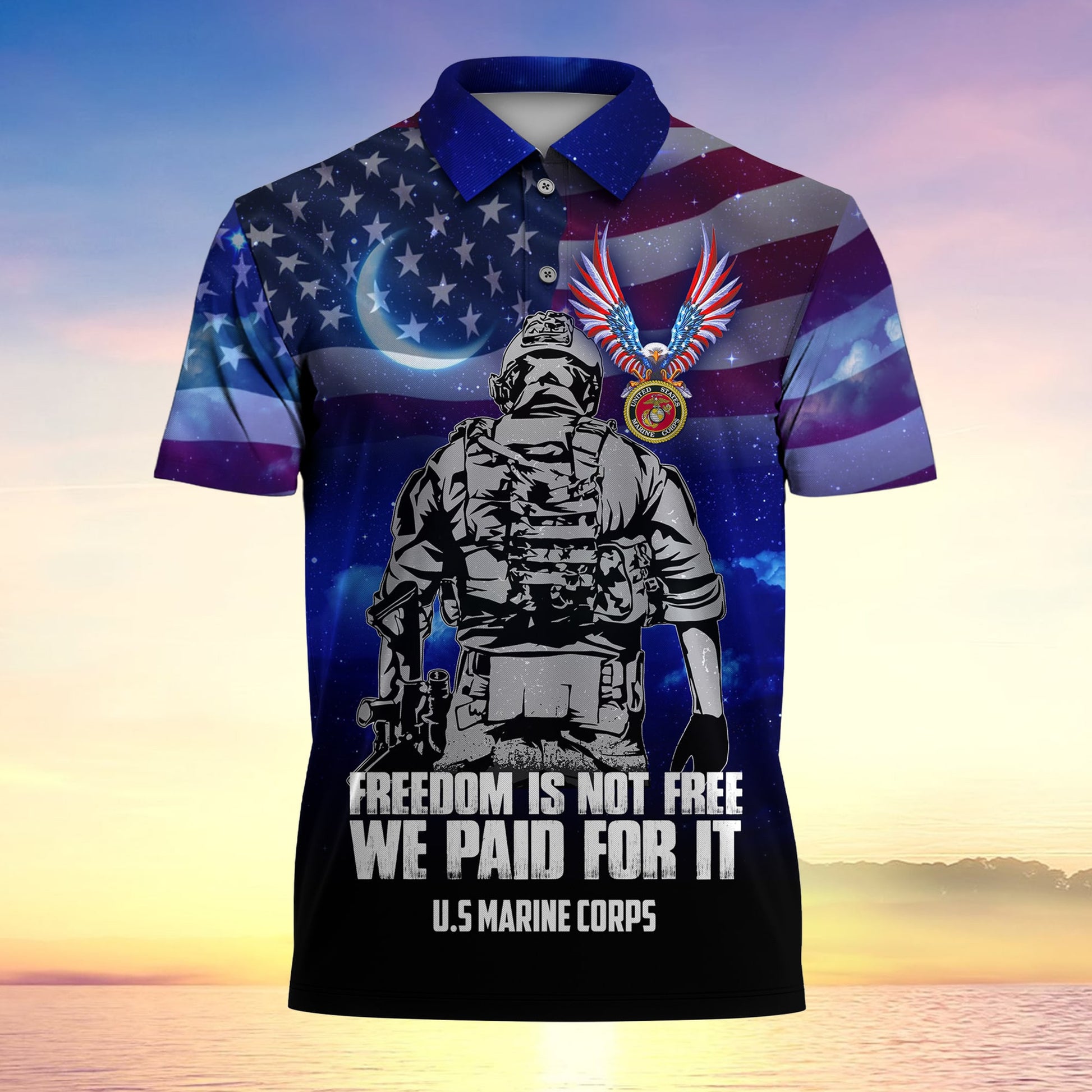 Freedom Is Not Free We Paid For It Premium Polo Shirt MH060602-2